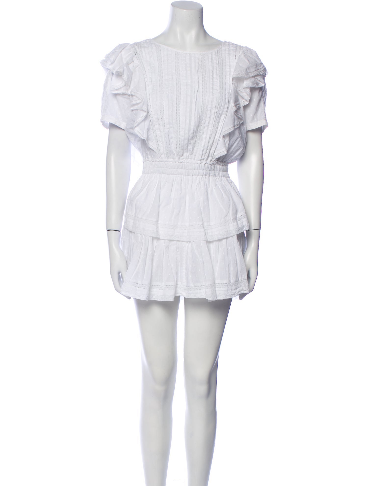 LoveShackFancy Scoop Neck Mini Dress