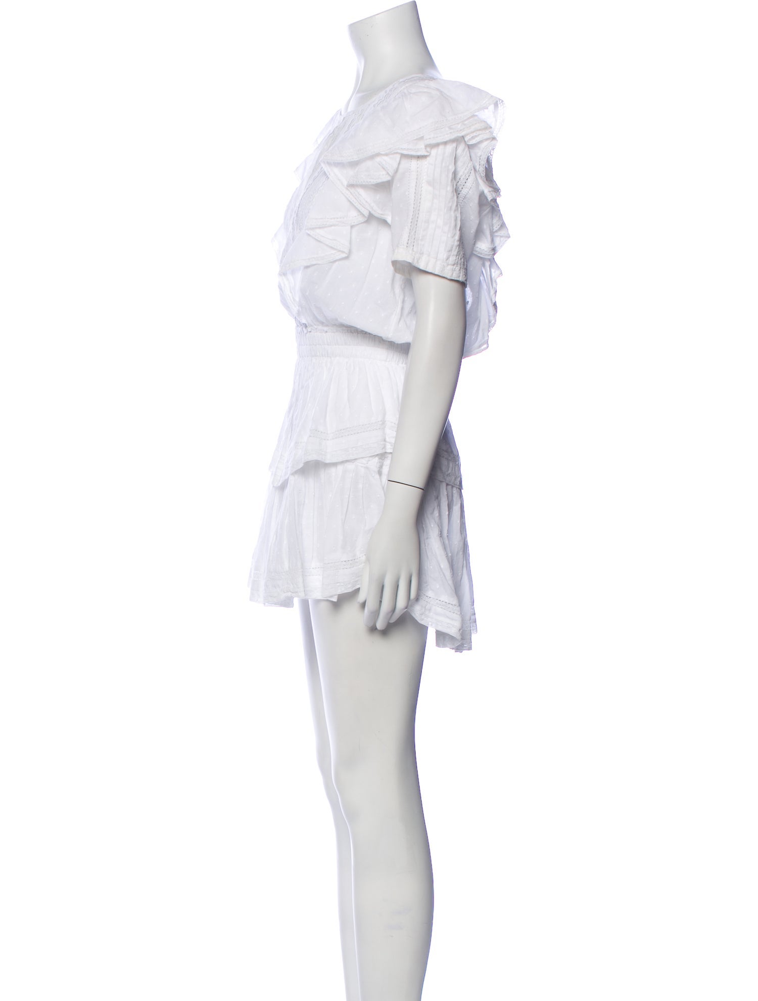 LoveShackFancy Scoop Neck Mini Dress