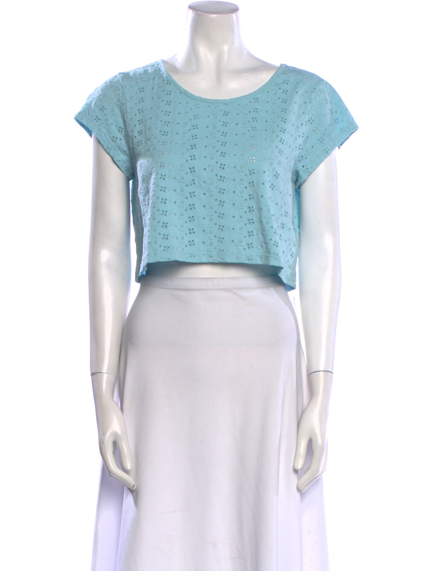 LoveShackFancy Scoop Neck Short Sleeve Crop Top w/ Tags