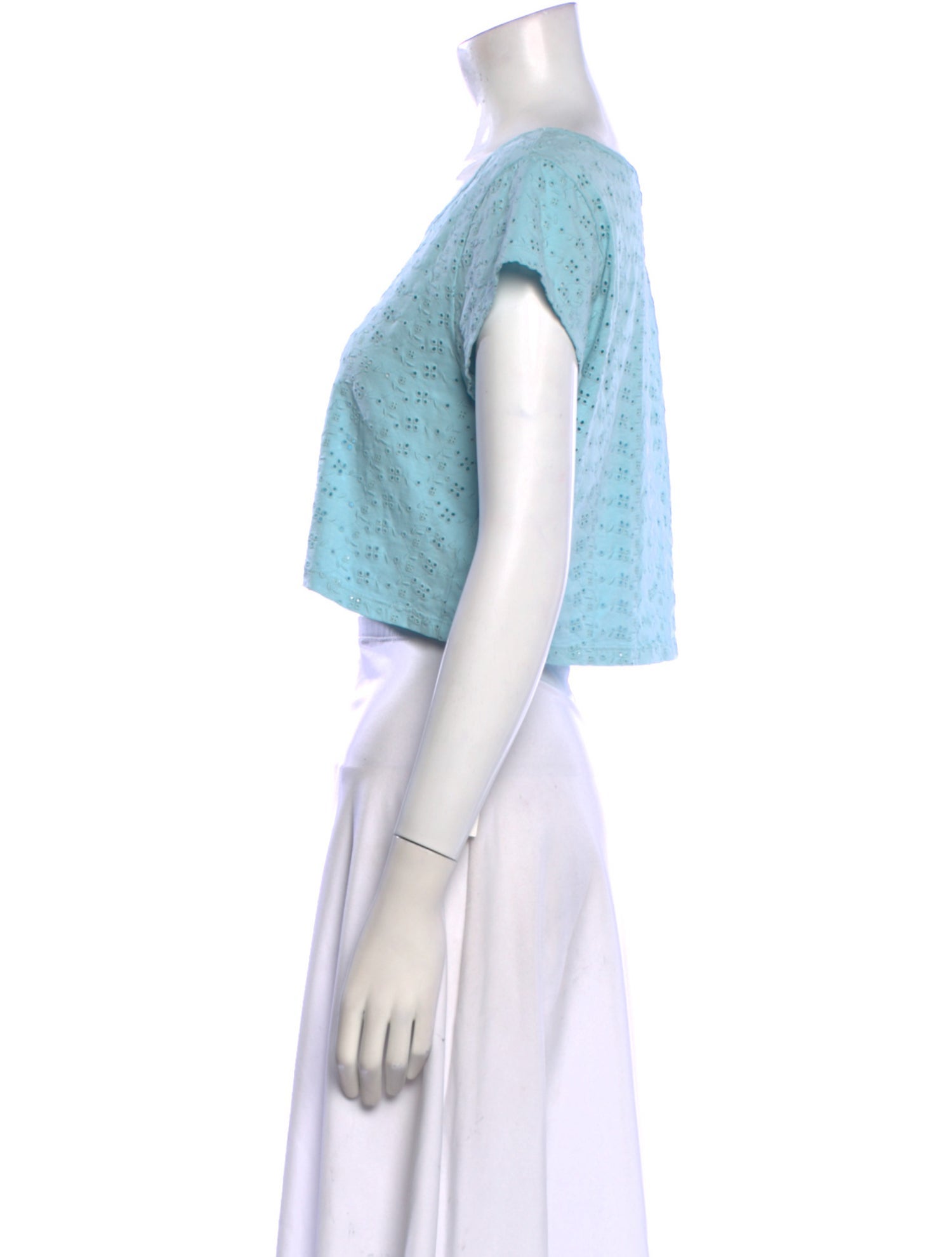 LoveShackFancy Scoop Neck Short Sleeve Crop Top w/ Tags