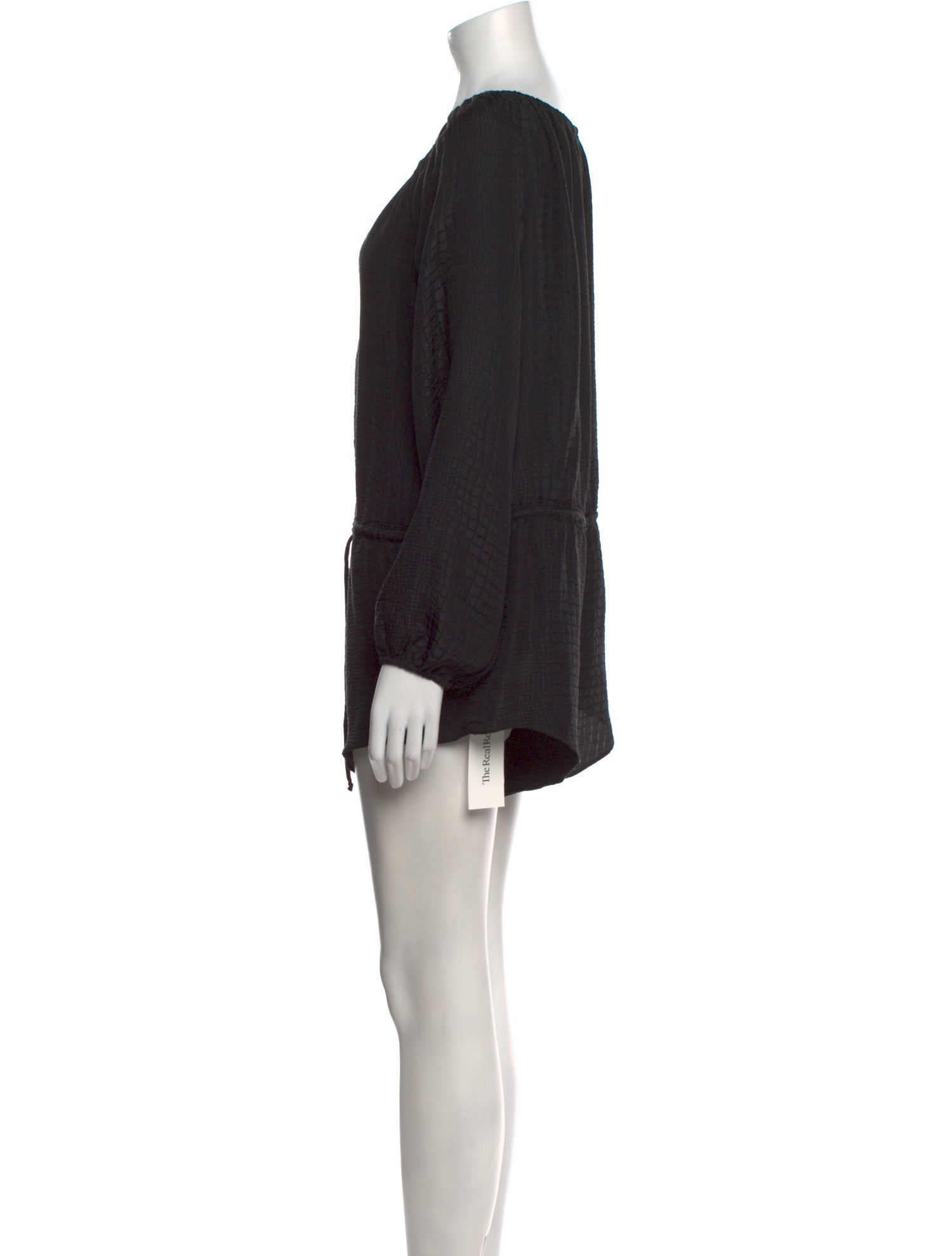 LoveShackFancy Silk Scoop Neck Romper