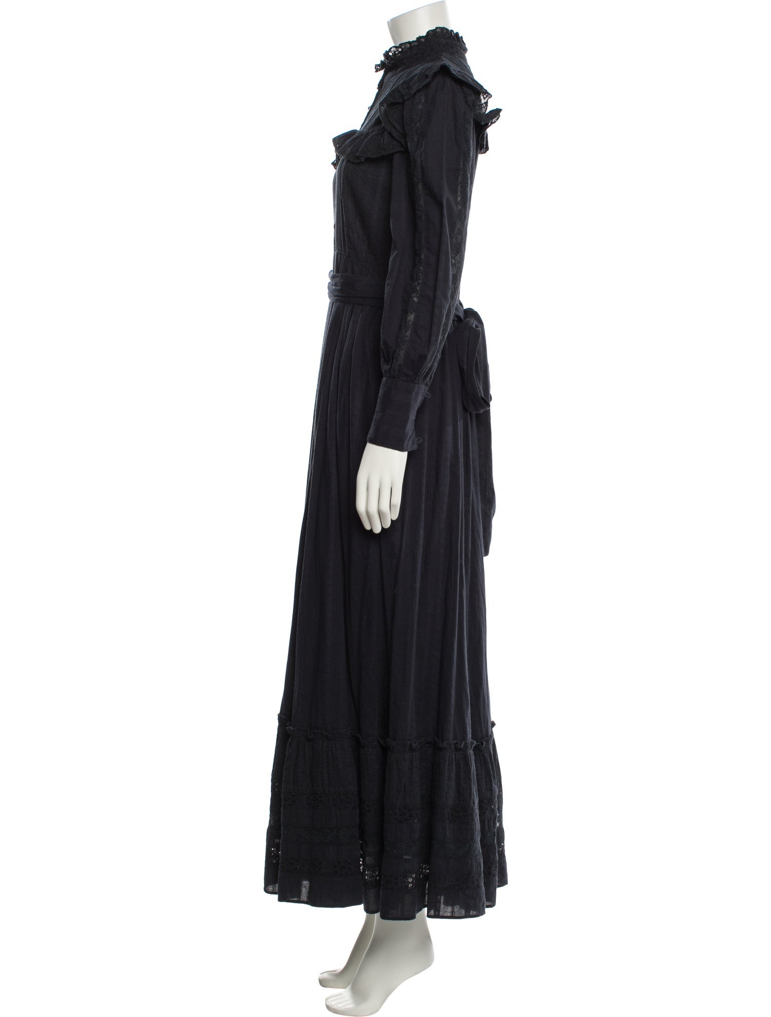 LoveShackFancy Mock Neck Long Dress