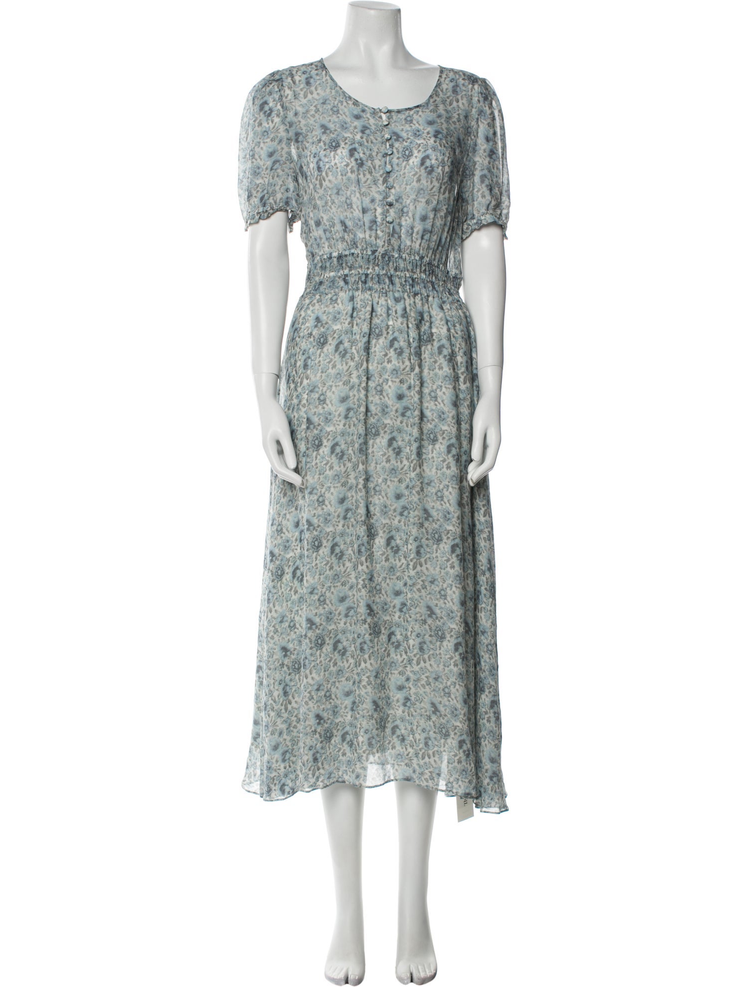 LoveShackFancy Floral Print Midi Length Dress w/ Tags