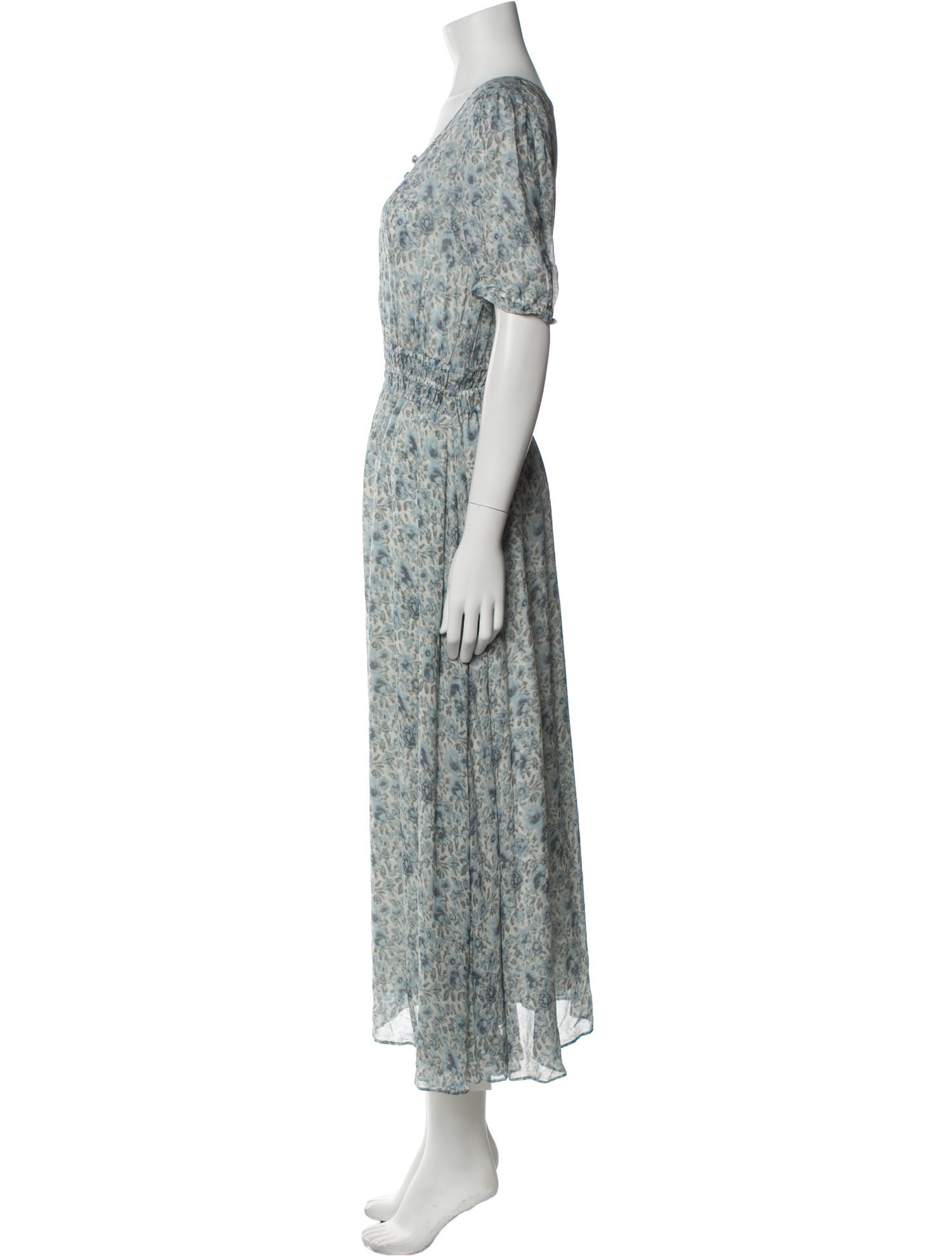 LoveShackFancy Floral Print Midi Length Dress w/ Tags