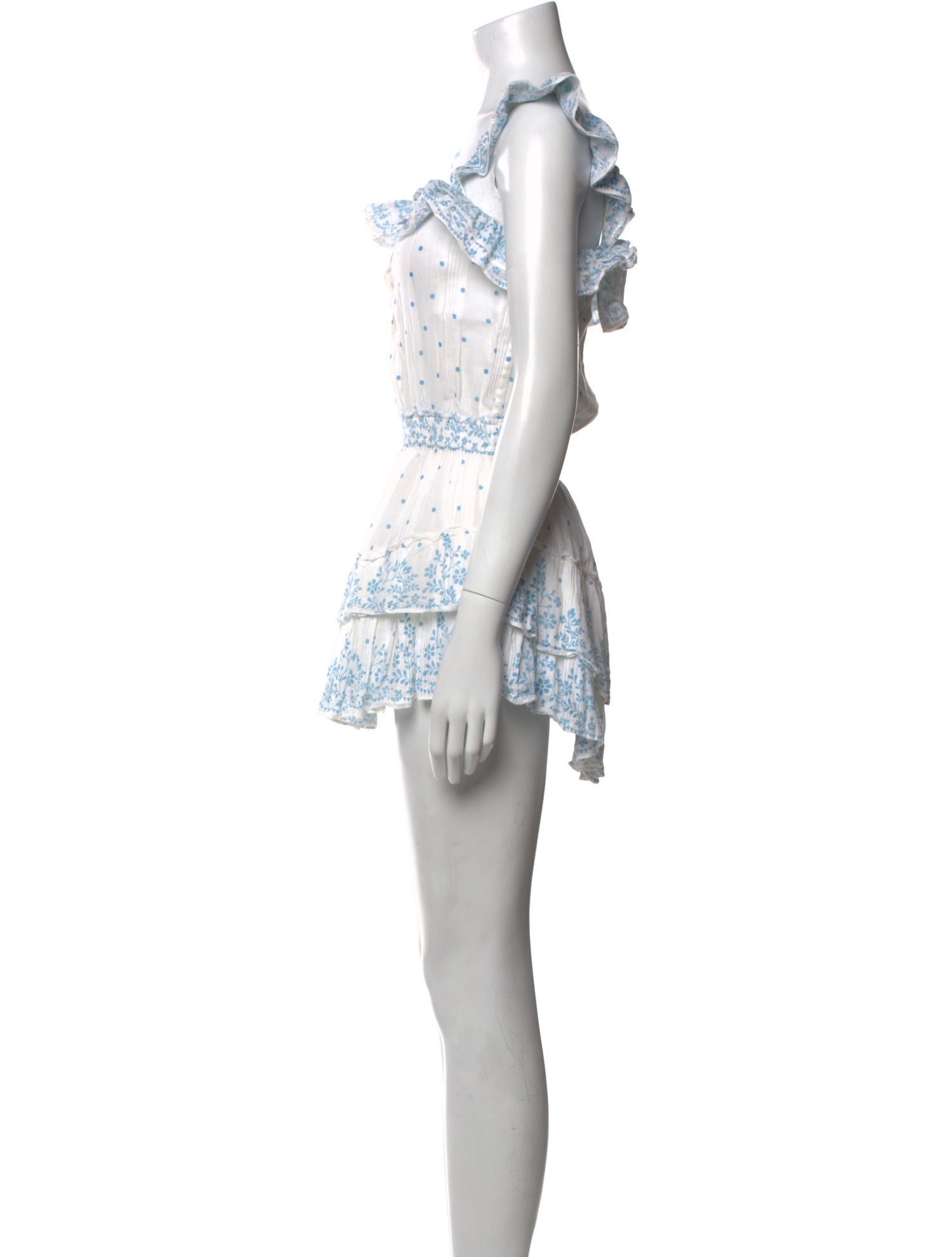 LoveShackFancy Floral Print Mini Dress