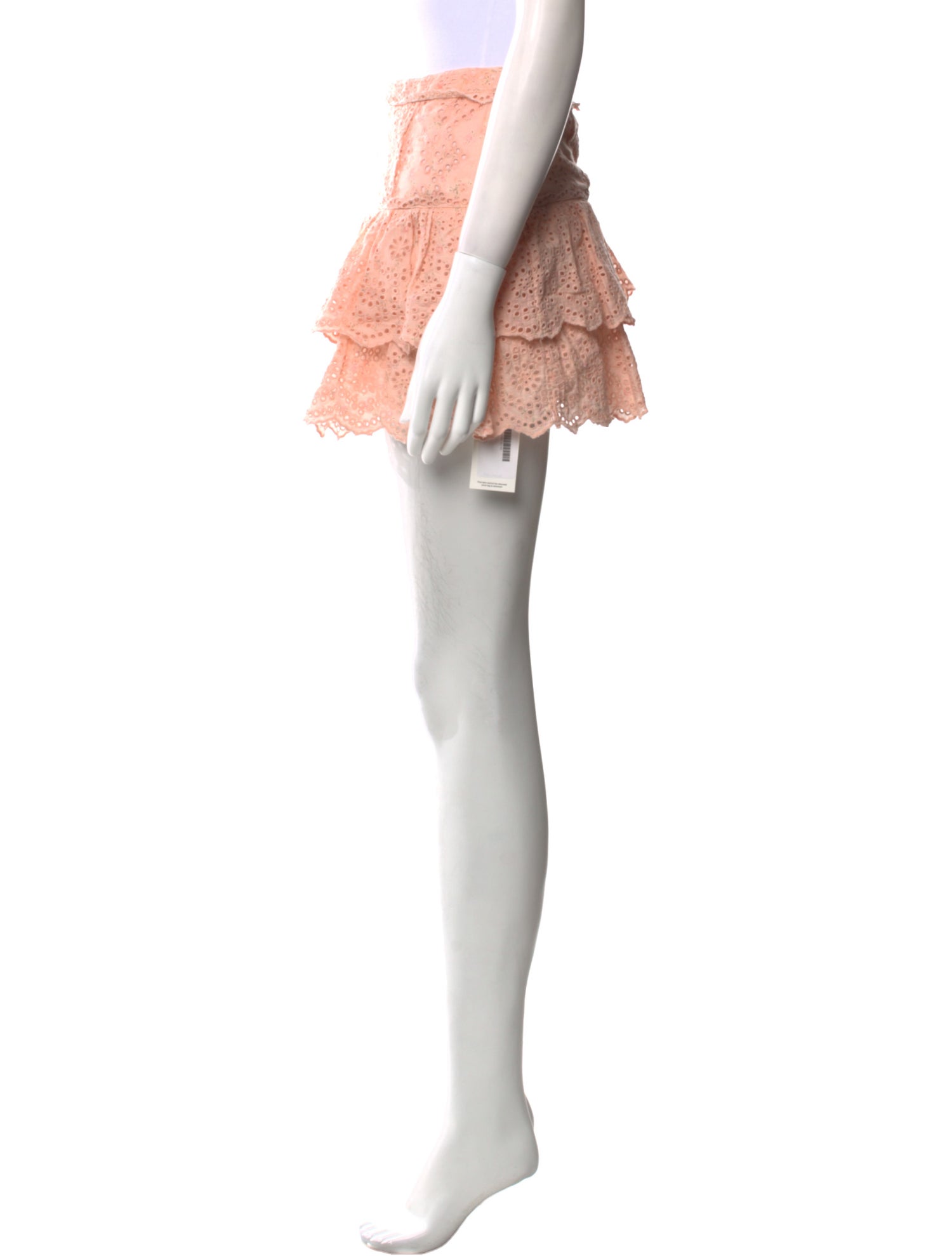 LoveShackFancy Ruffle Embellishment Mini Skirt