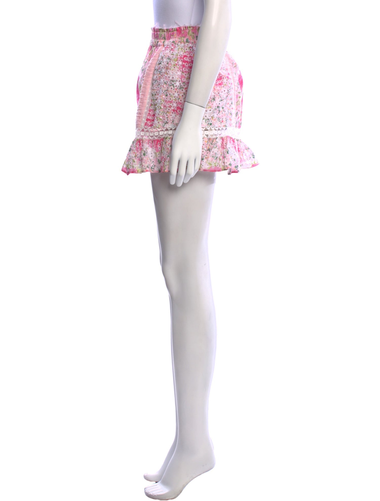 LoveShackFancy Printed Mini Skirt