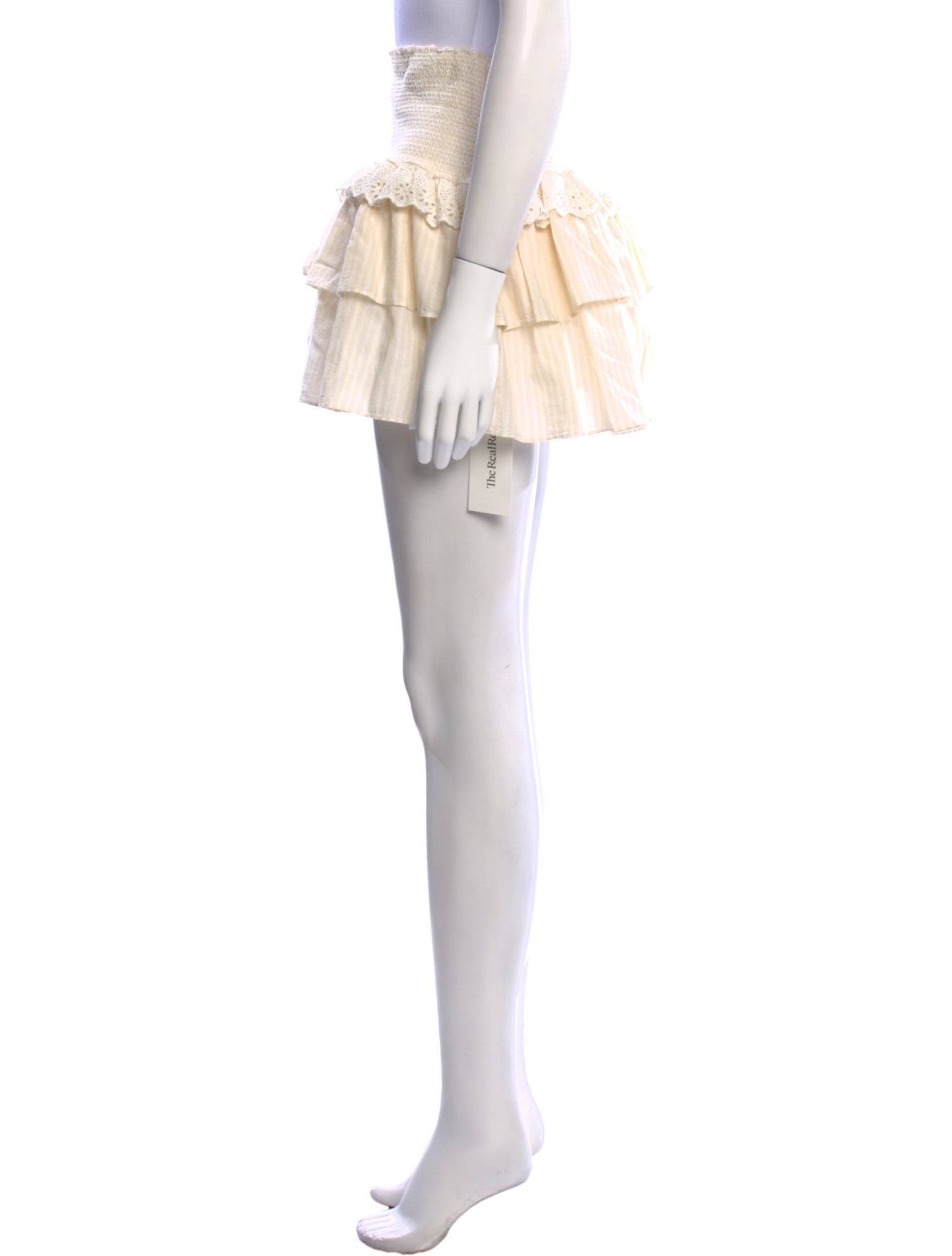 LoveShackFancy Raw-Edge Trim Mini Skirt