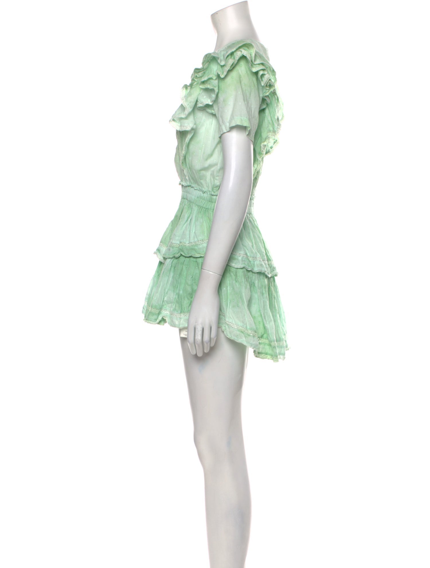 LoveShackFancy Scoop Neck Mini Dress