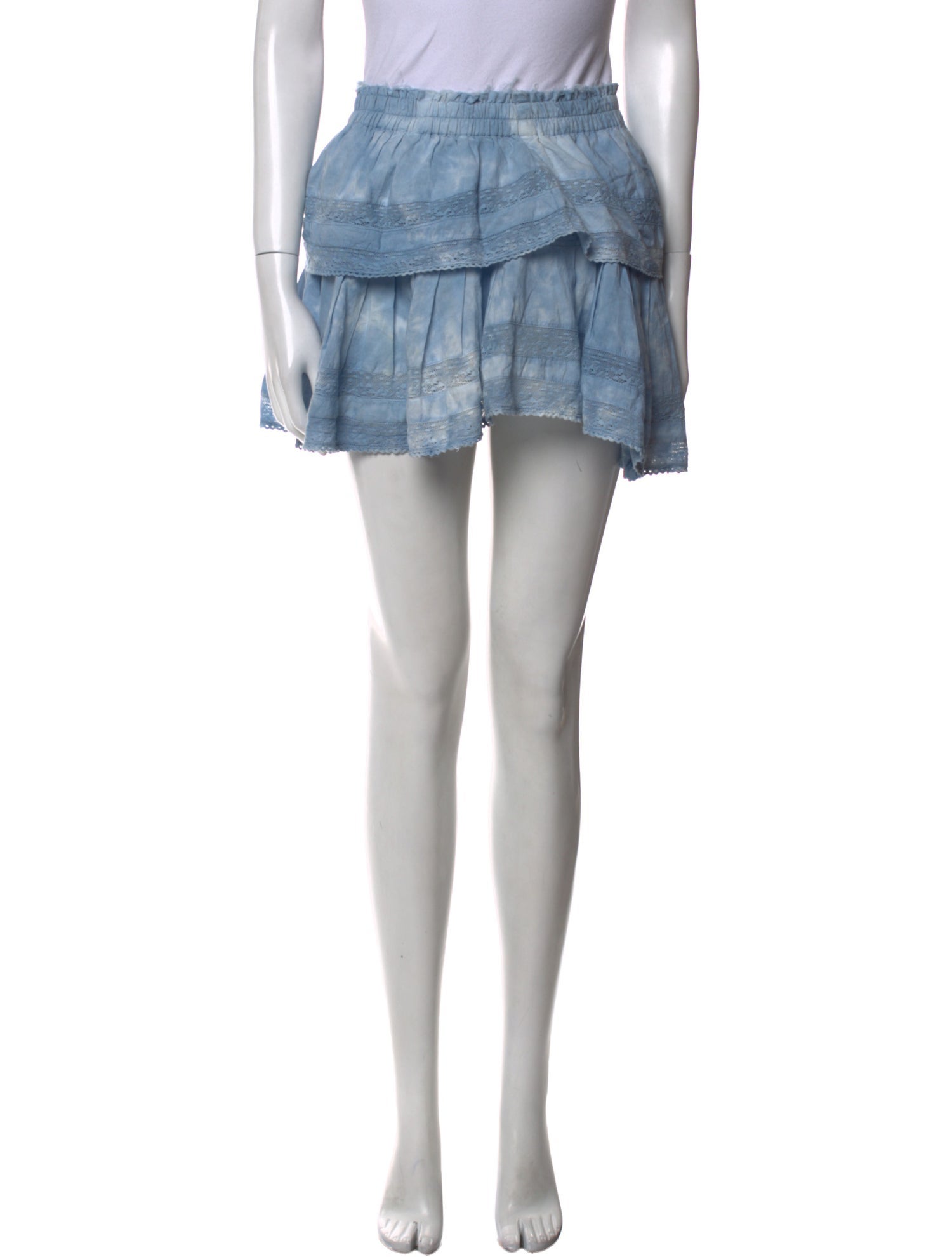 LoveShackFancy Tie-Dye Print Mini Skirt