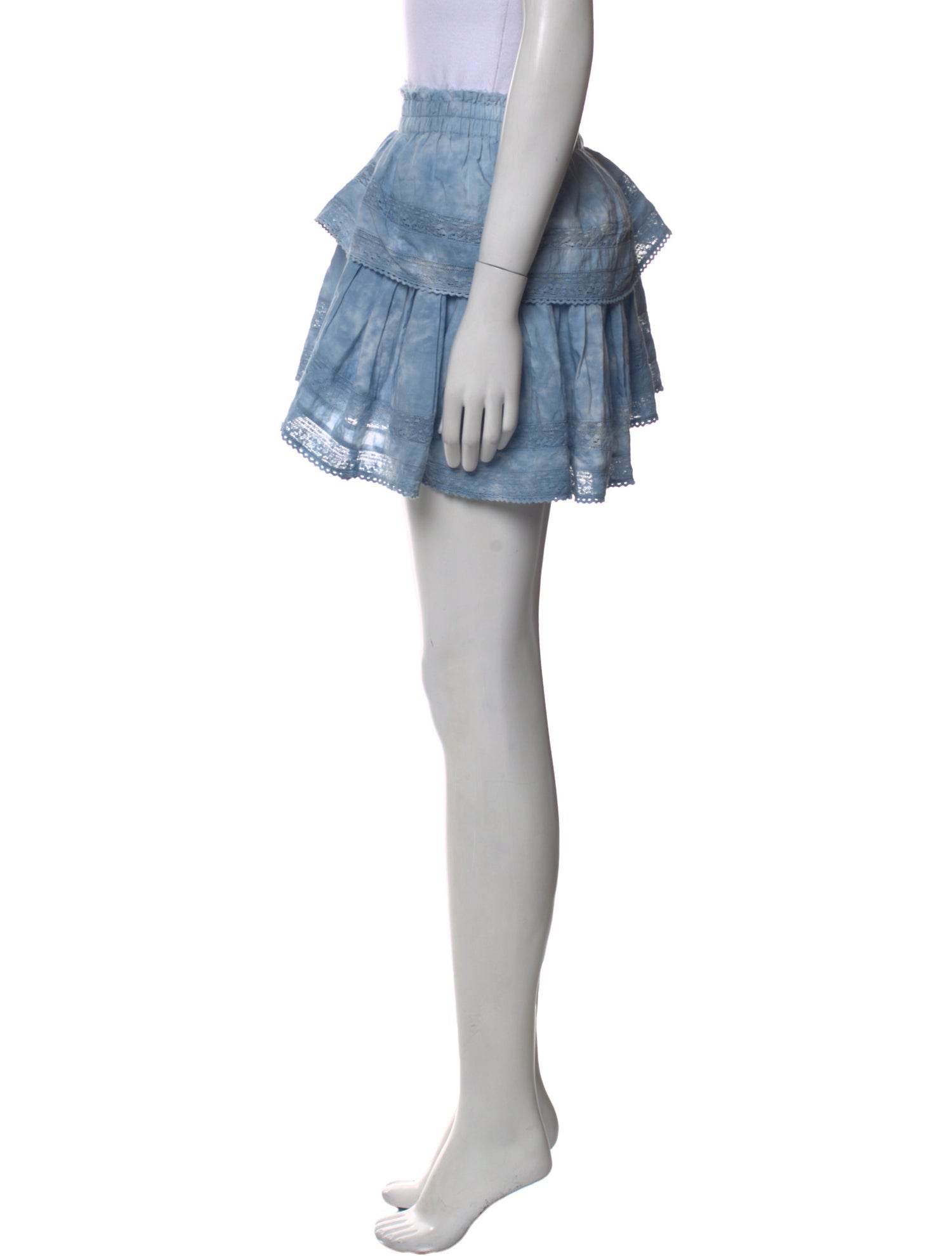 LoveShackFancy Tie-Dye Print Mini Skirt