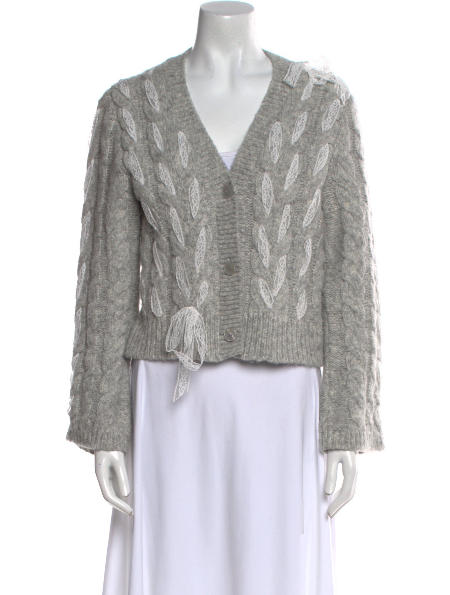 LoveShackFancy Alpaca V-Neck Sweater