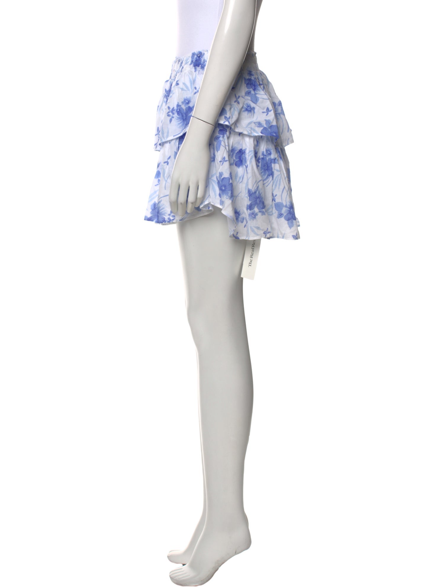 LoveShackFancy Floral Print Mini Skirt