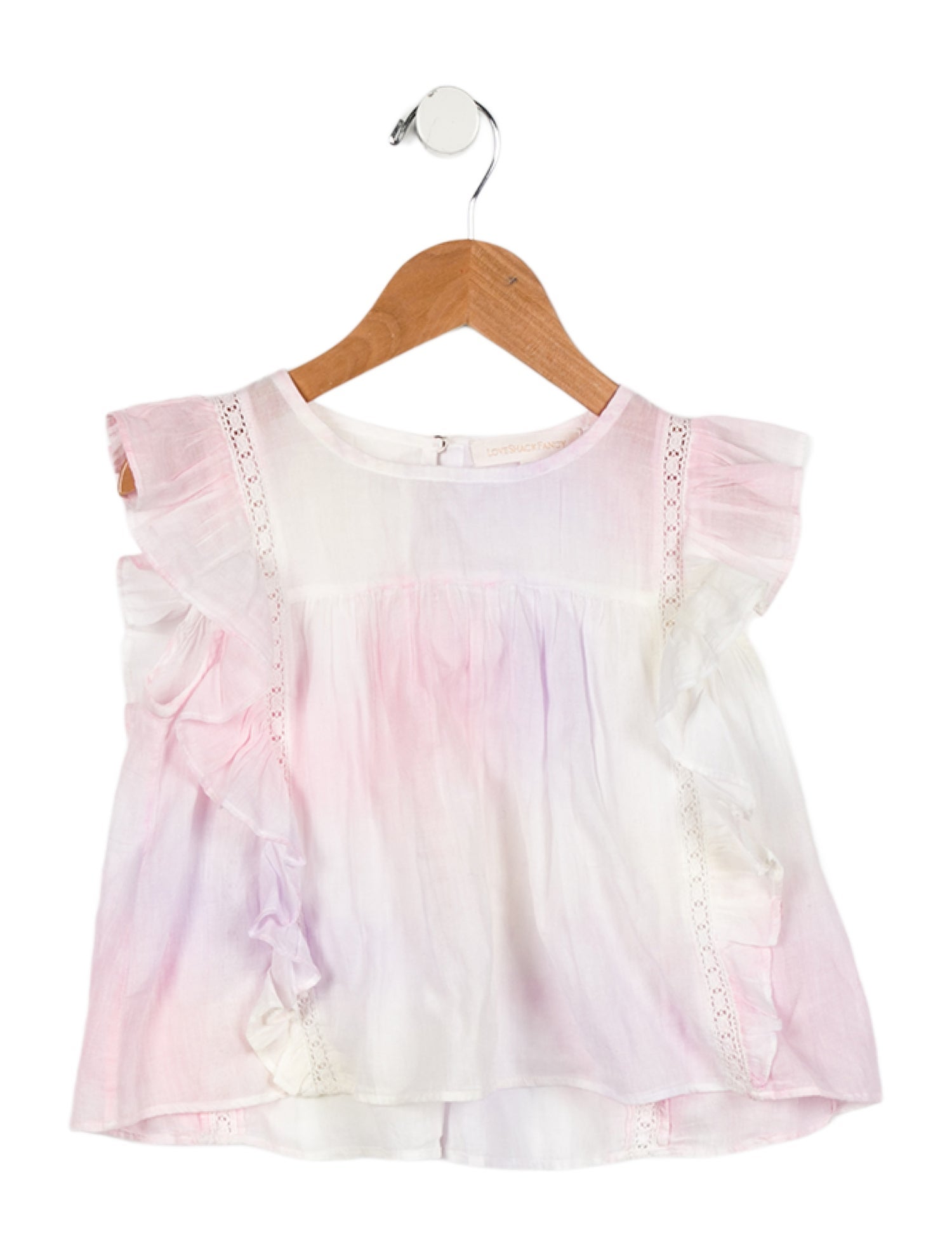 LoveShackFancy Girls' Tie Dye Blouse