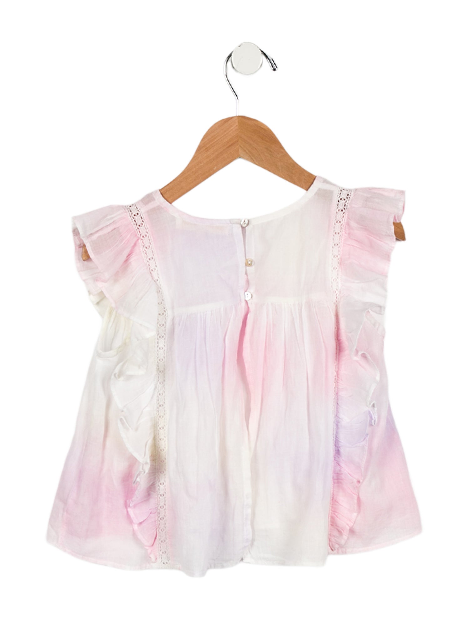 LoveShackFancy Girls' Tie Dye Blouse