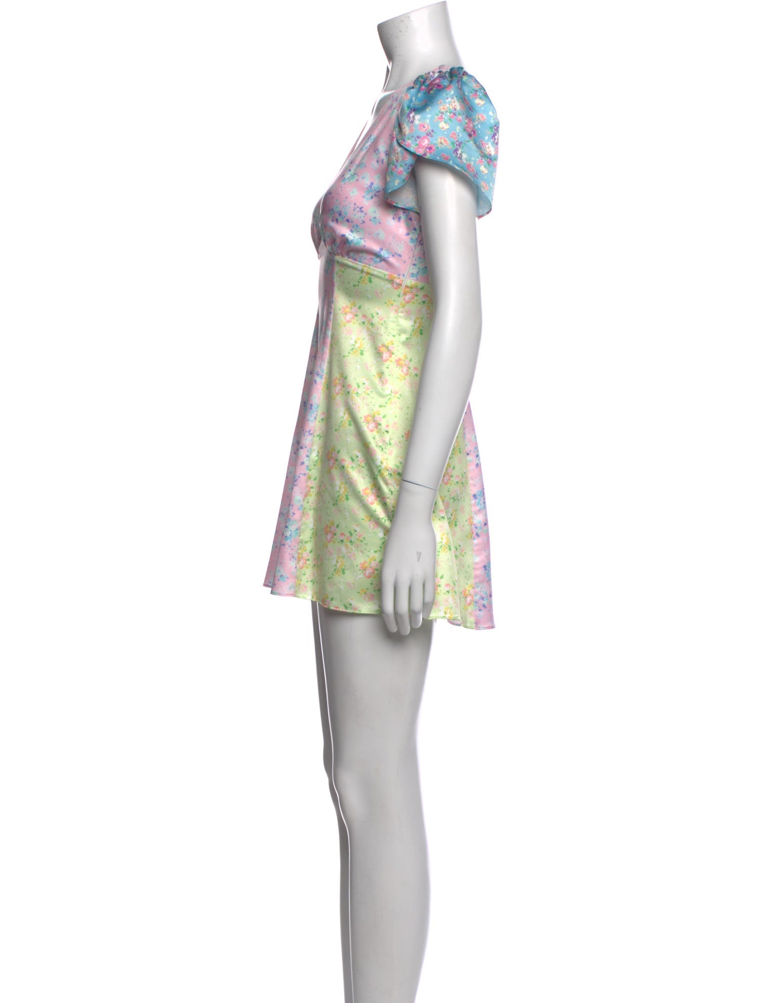 LoveShackFancy Floral Print Mini Dress