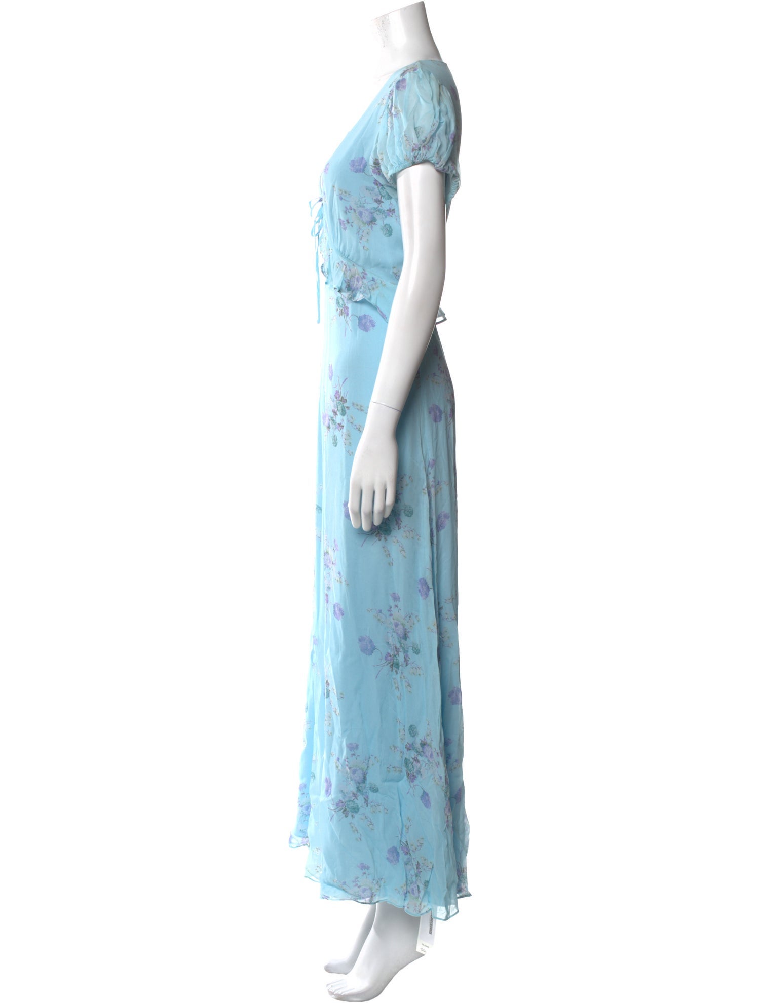 LoveShackFancy Floral Print Long Dress