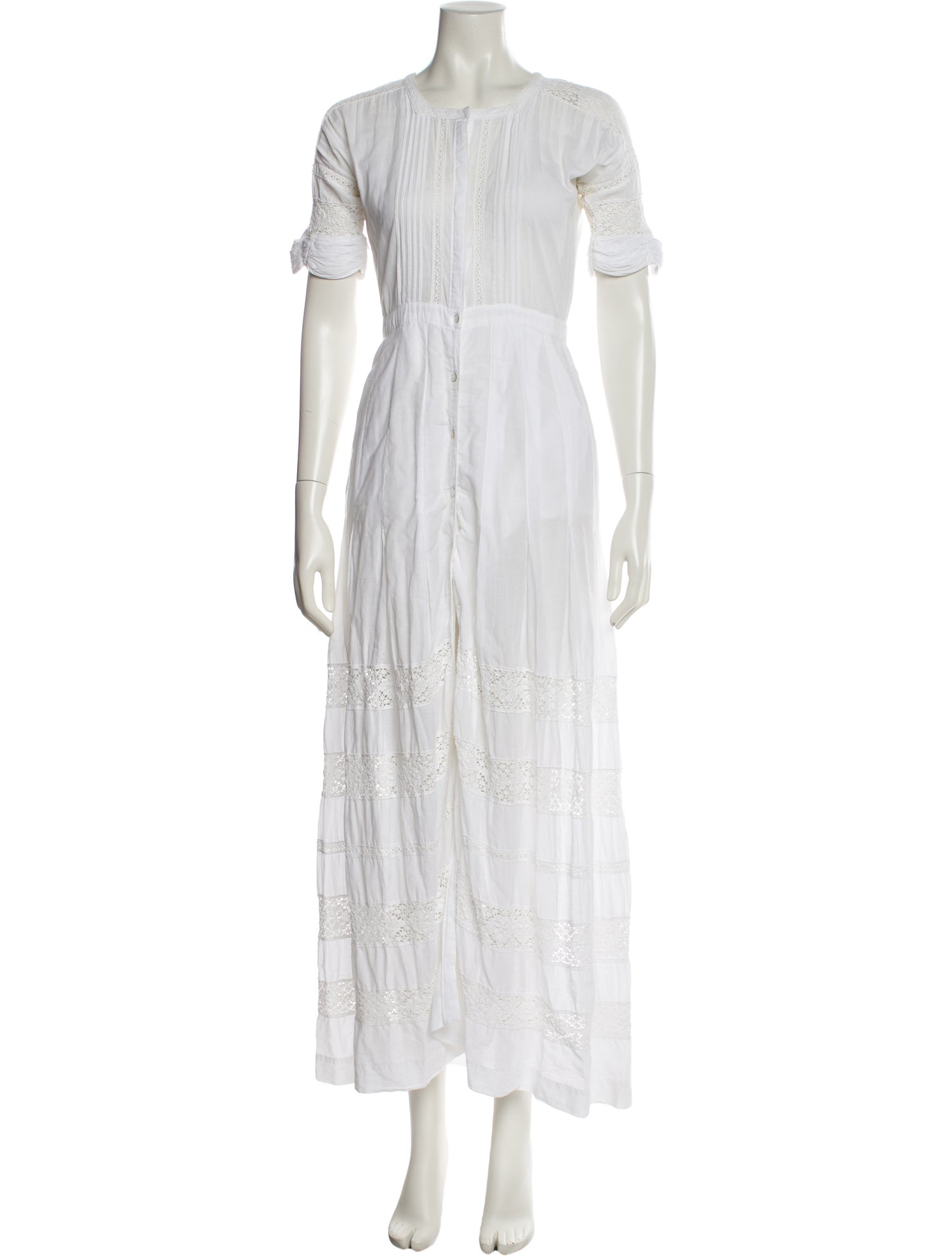 LoveShackFancy Scoop Neck Long Dress