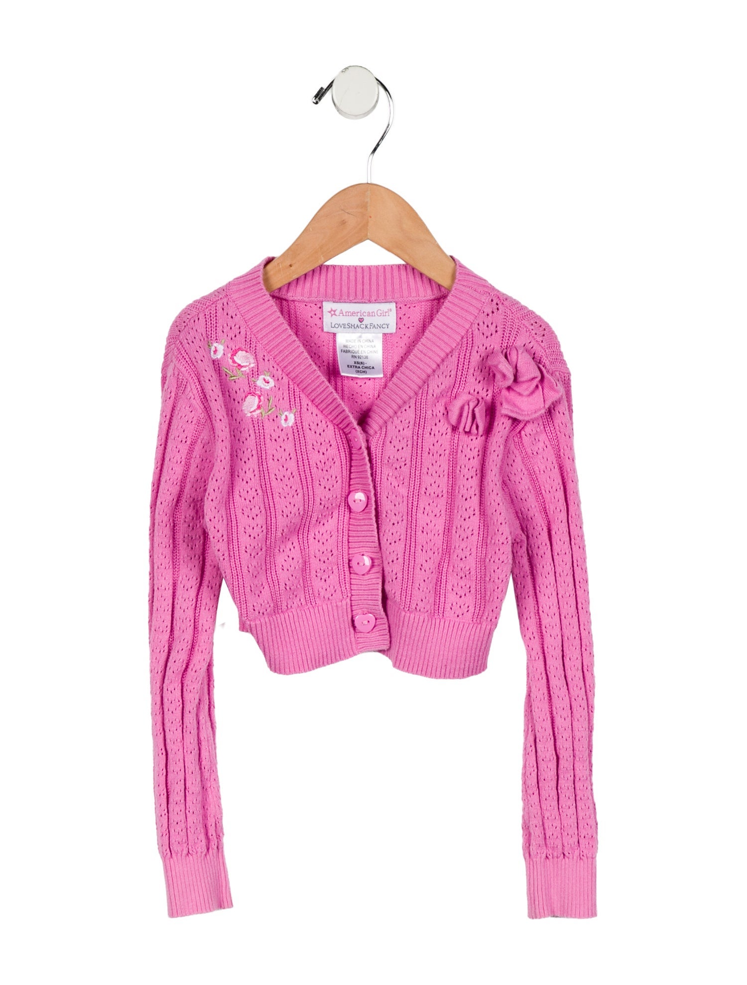 LoveShackFancy Girls' Knit Cardigan