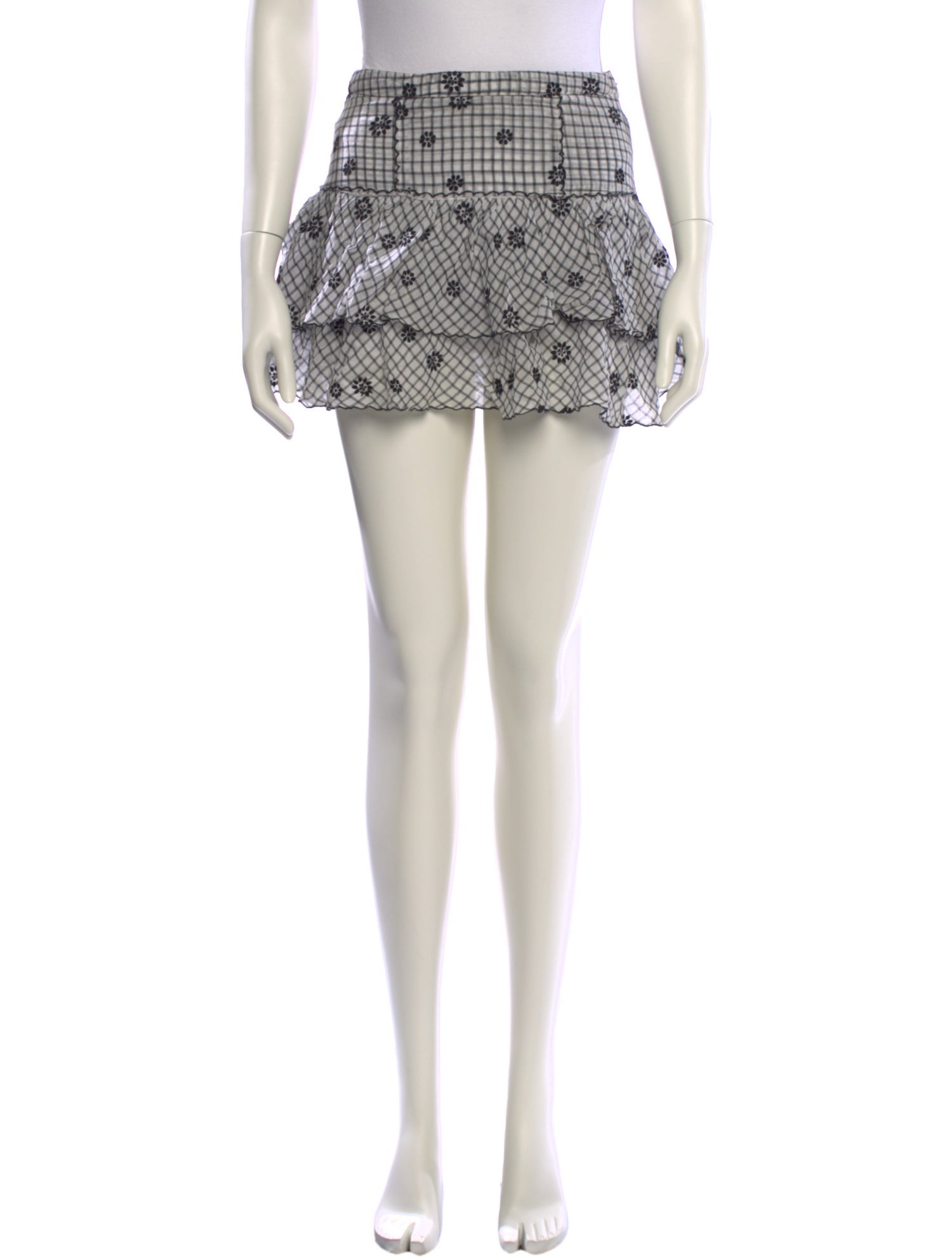 LoveShackFancy Plaid Print Mini Skirt