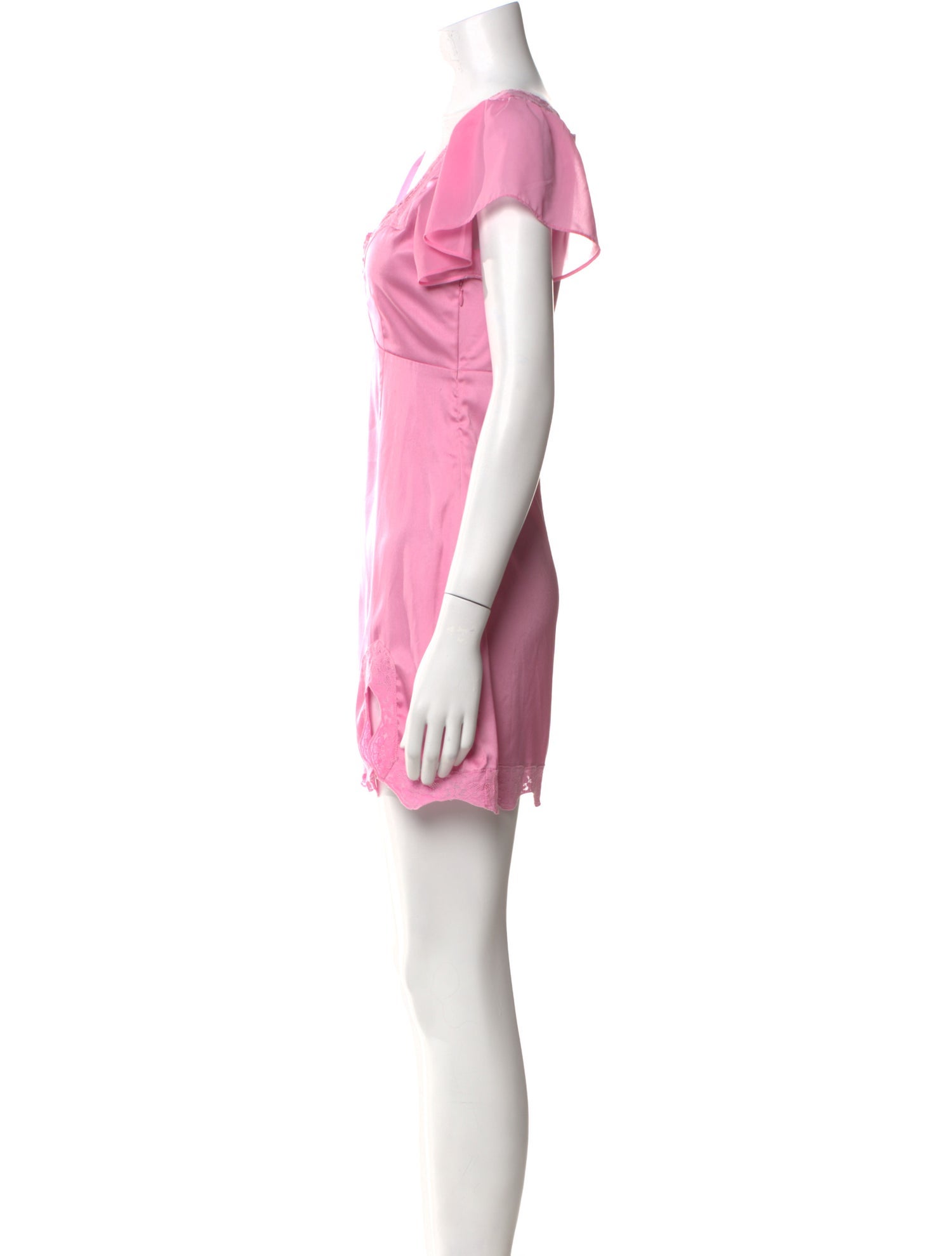 LoveShackFancy V-Neck Mini Dress