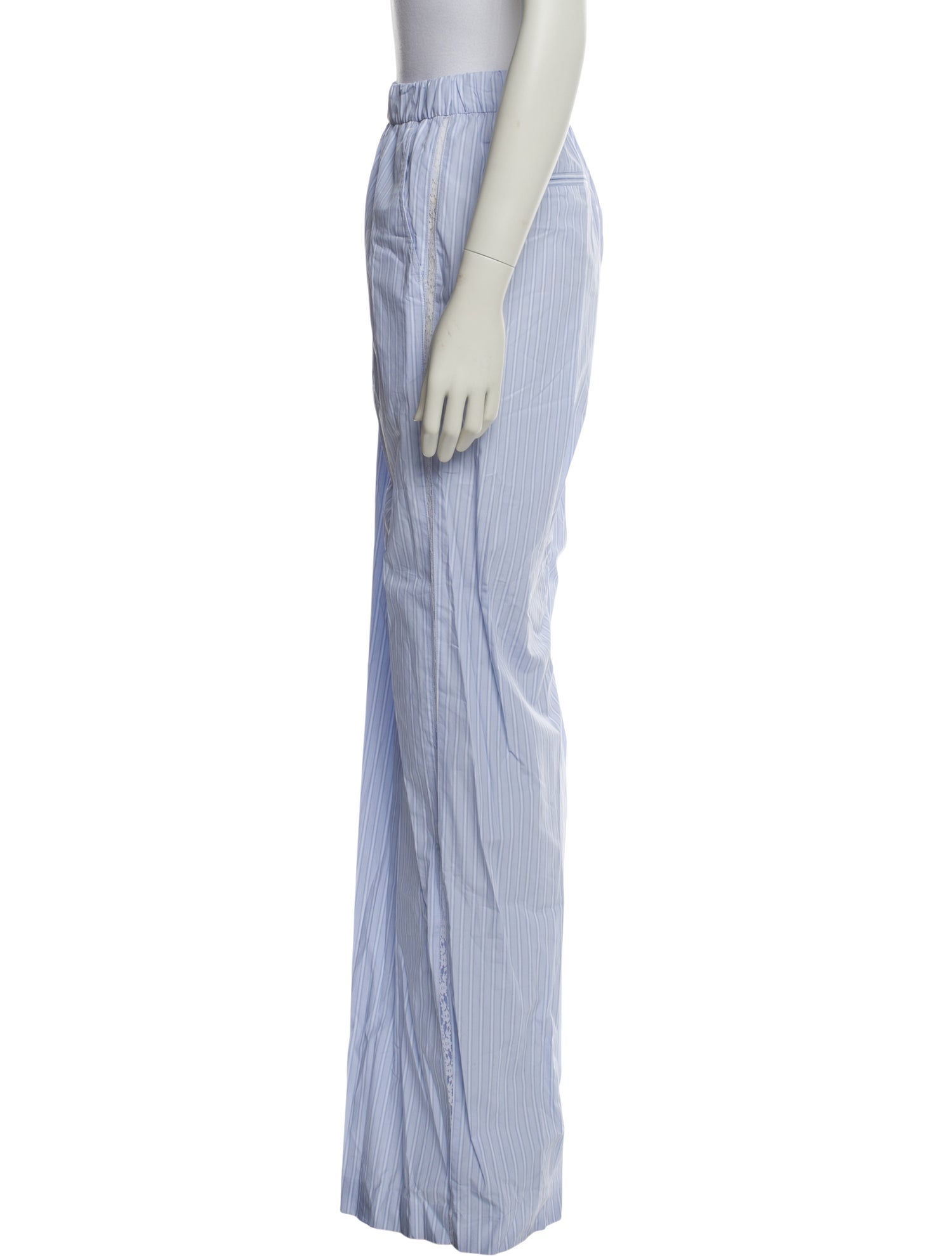 LoveShackFancy Striped Wide Leg Pants