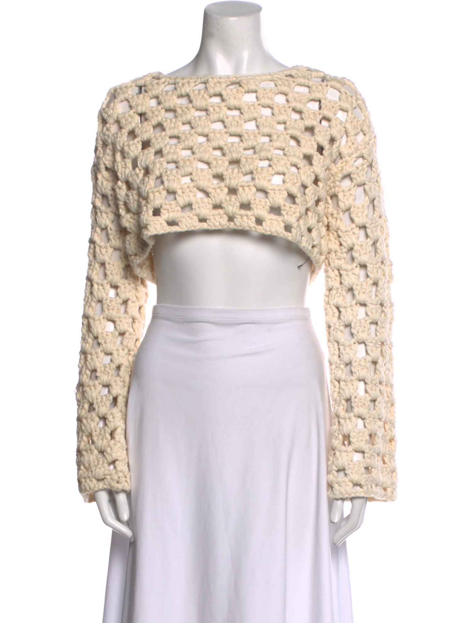 LoveShackFancy Striped Bateau Neckline Sweater