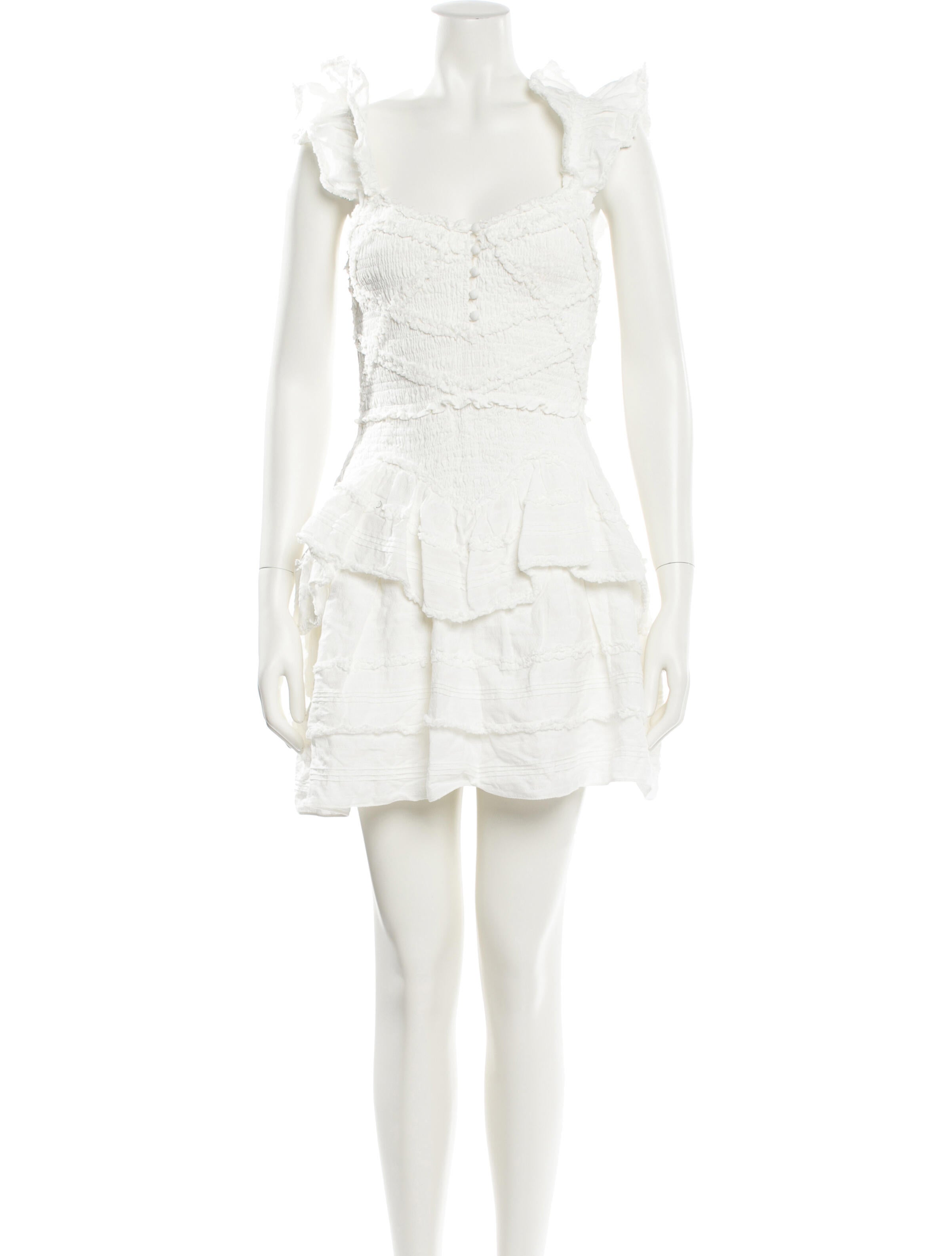 LoveShackFancy Square Neckline Mini Dress w/ Tags