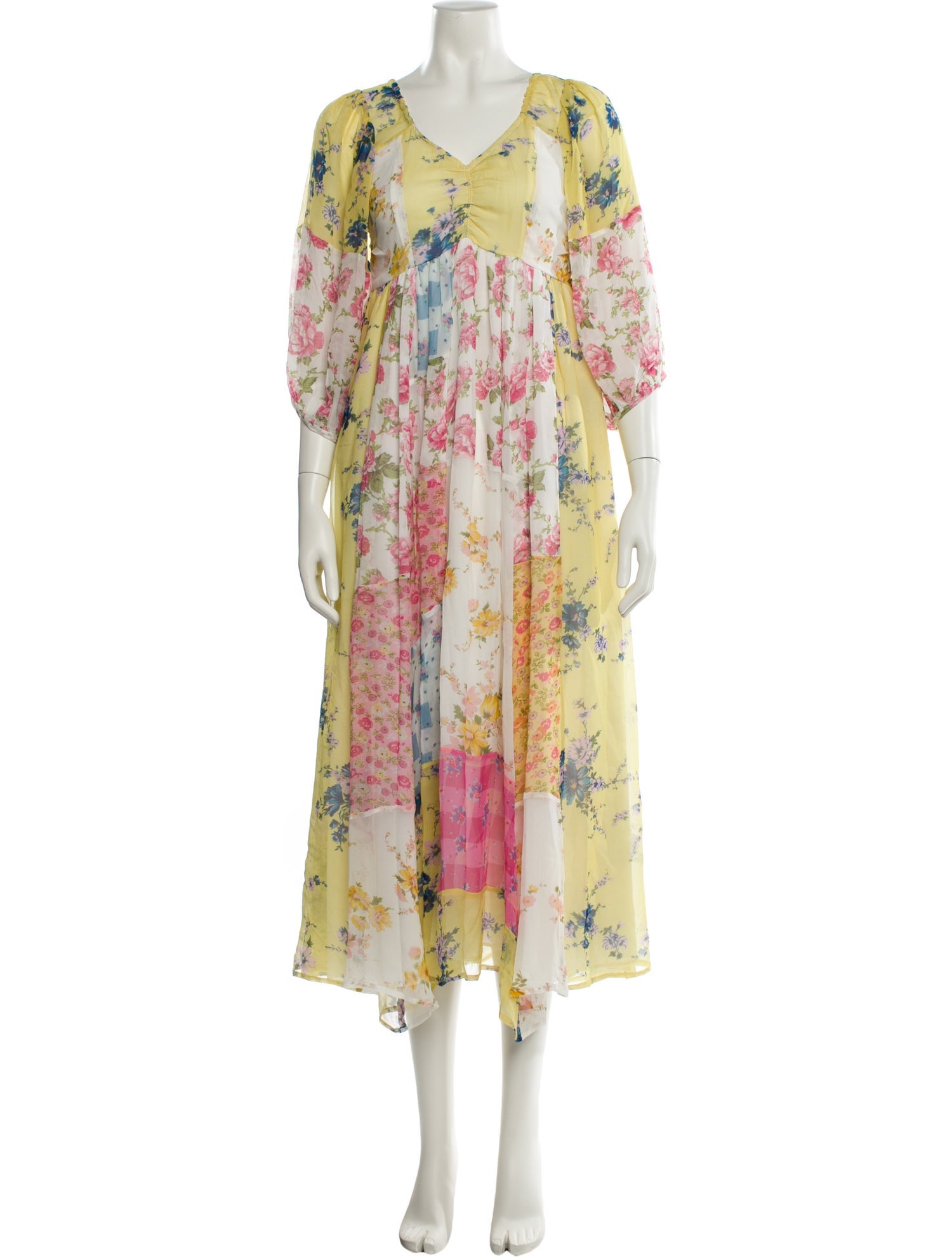 LoveShackFancy Silk Long Dress