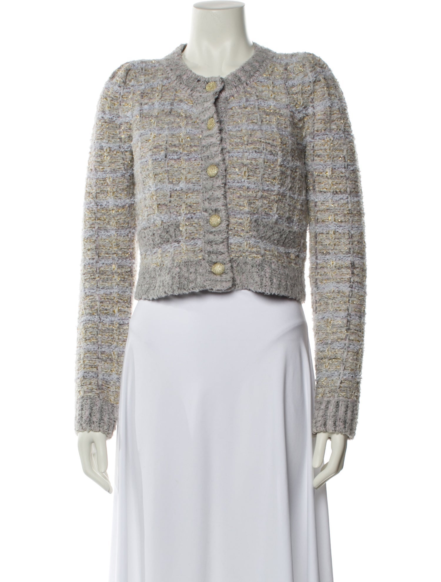 LoveShackFancy Tweed Pattern Evening Jacket