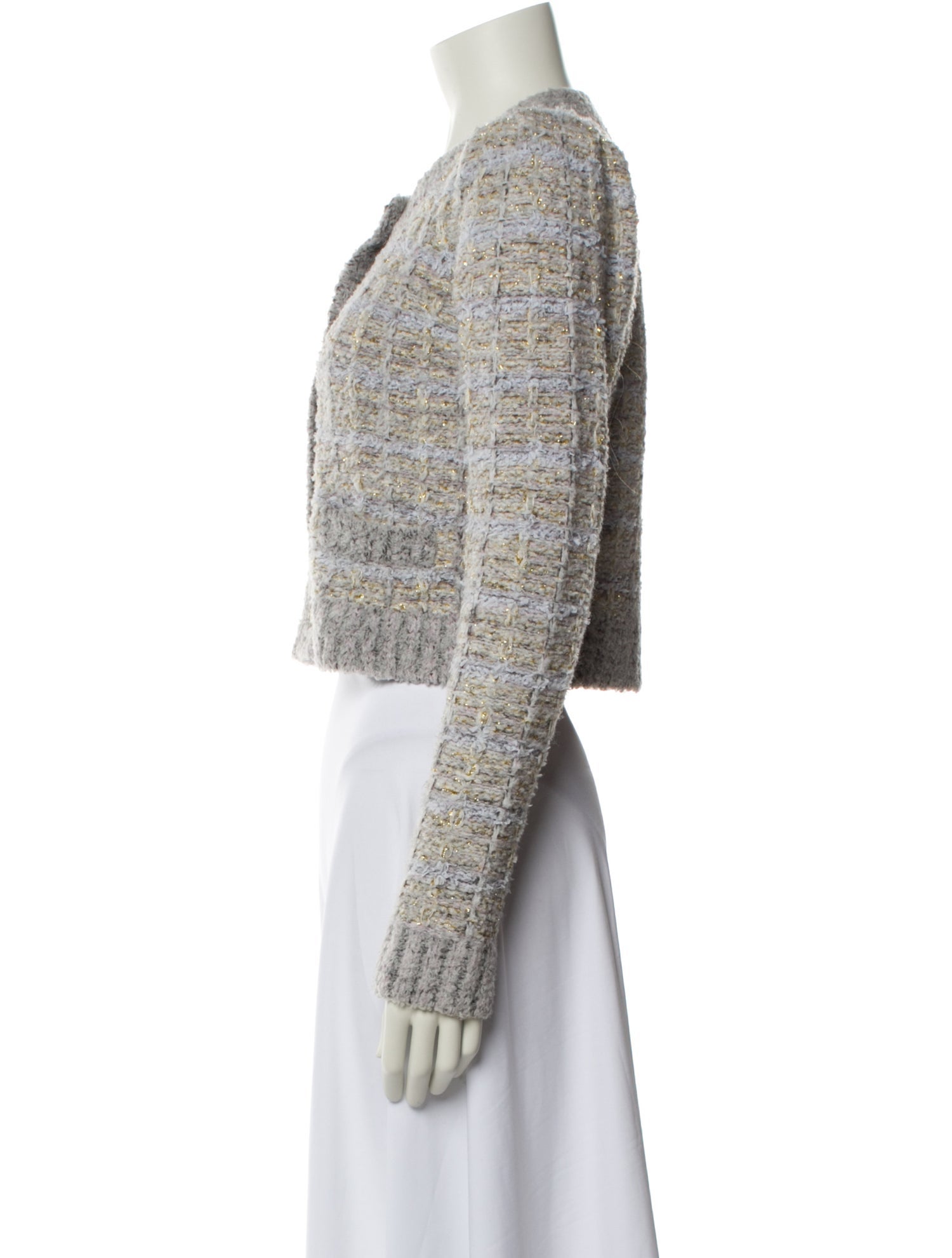 LoveShackFancy Tweed Pattern Evening Jacket