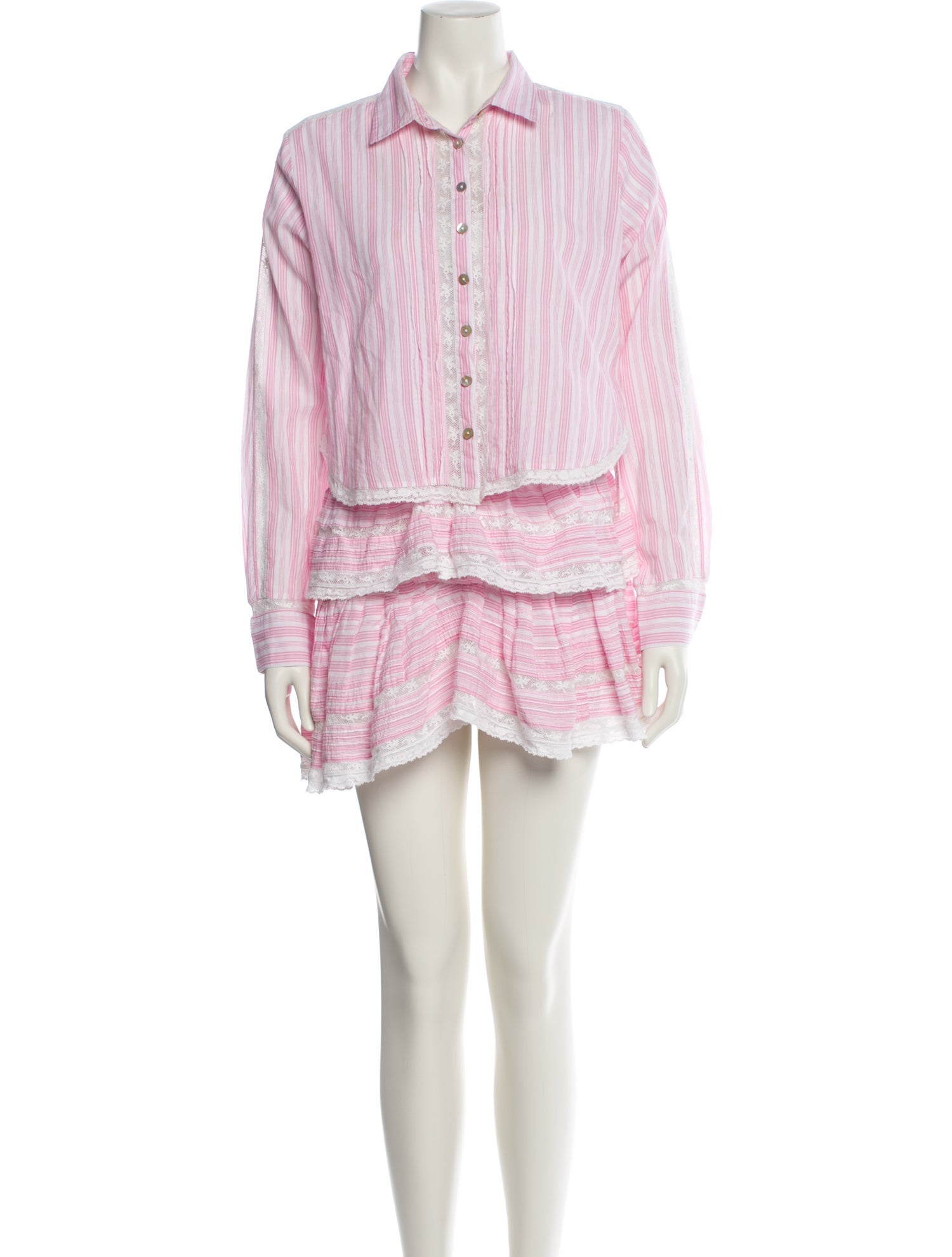 LoveShackFancy Striped Skirt Set