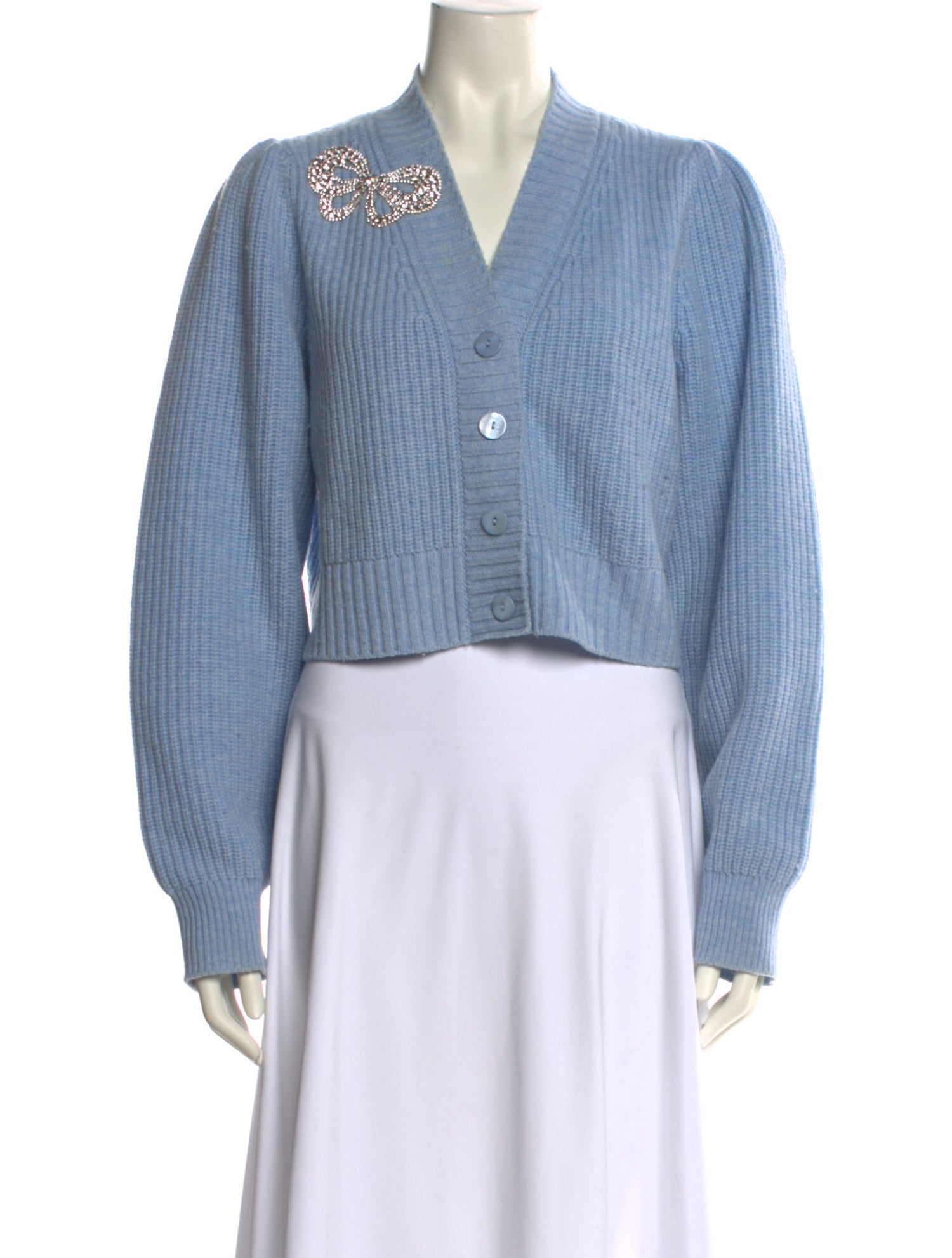 LoveShackFancy Wool V-Neck Sweater