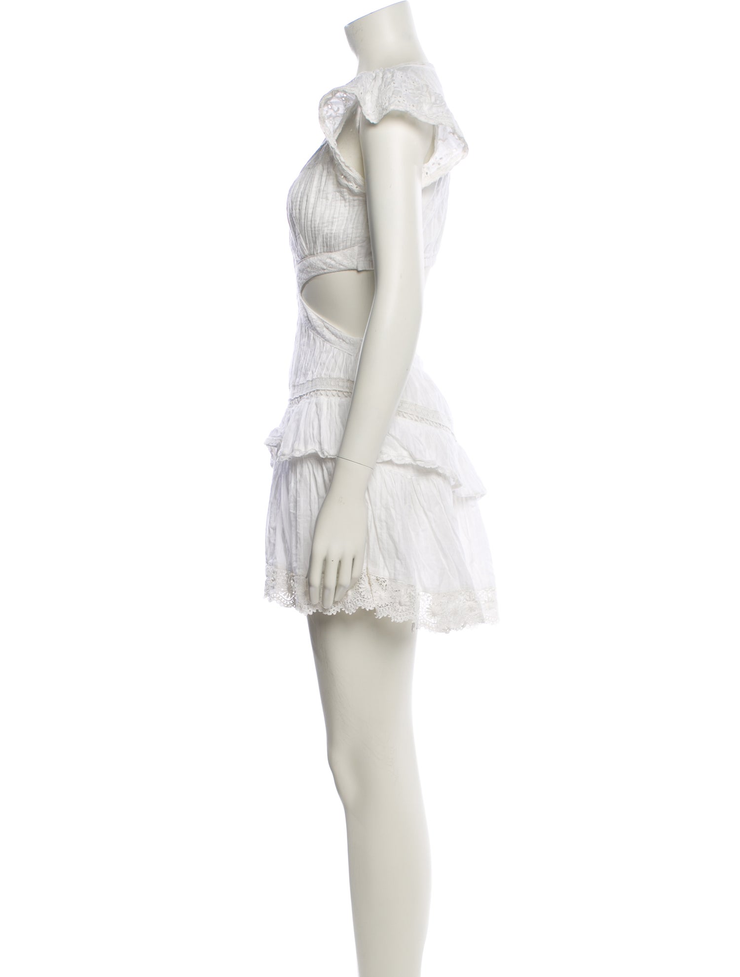 LoveShackFancy V-Neck Mini Dress