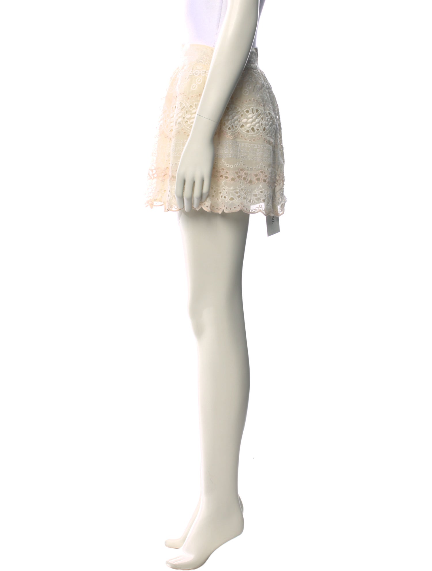 LoveShackFancy Lace Pattern Mini Skirt