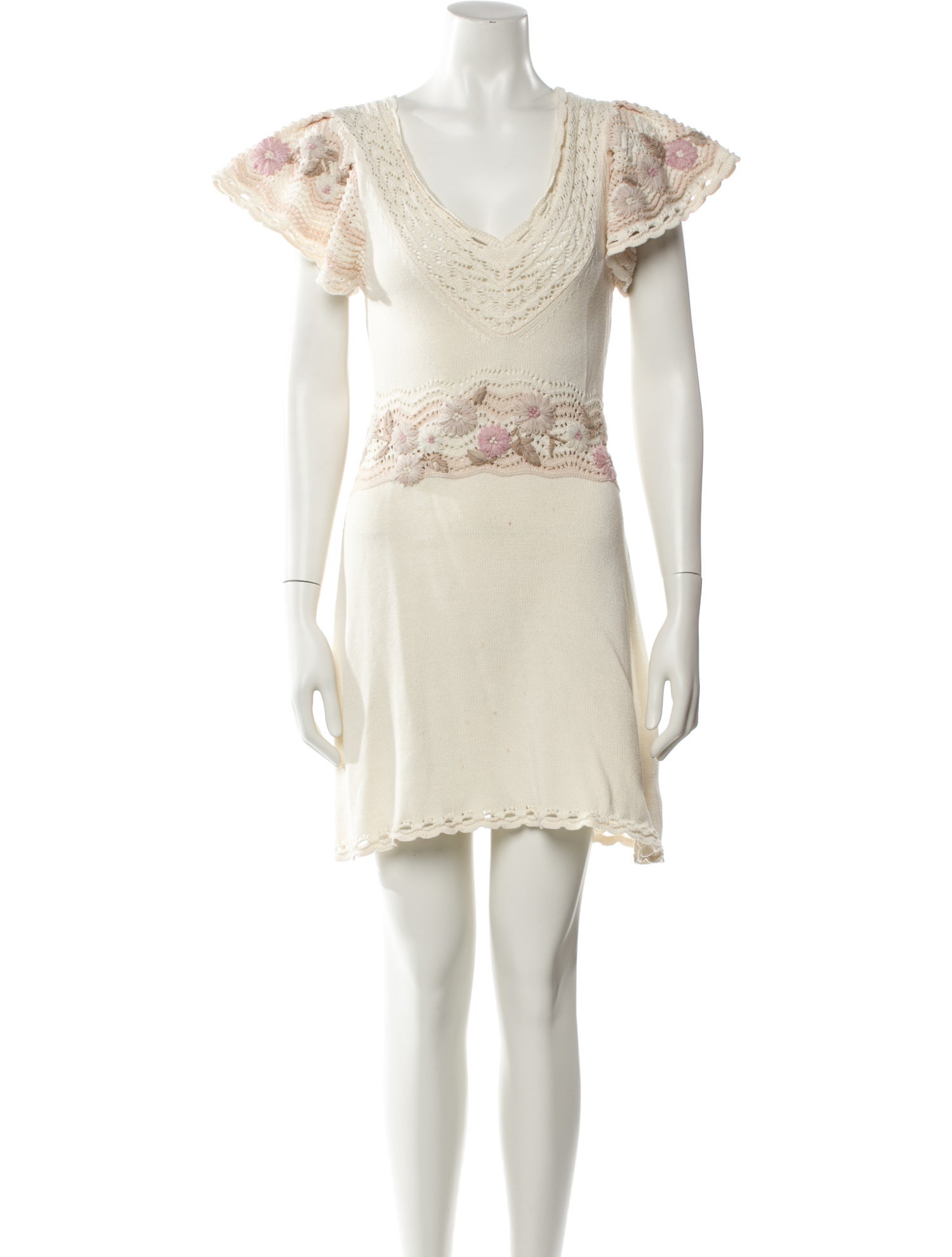 LoveShackFancy Crochet Mini Dress