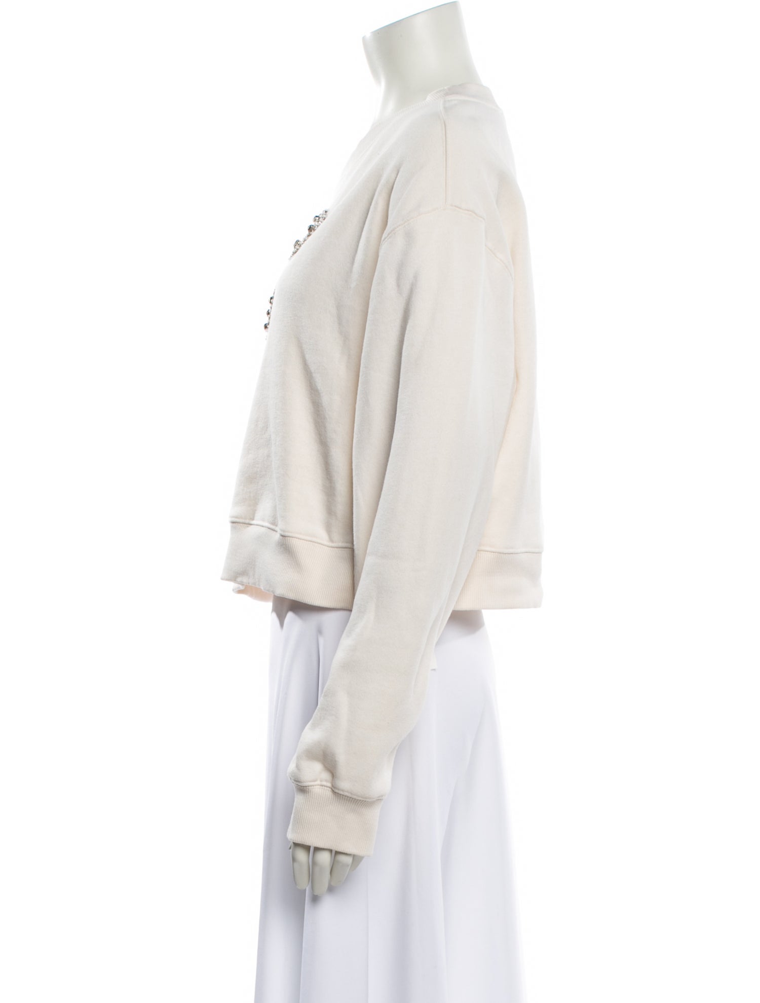 LoveShackFancy Graphic Print Crew Neck Sweater