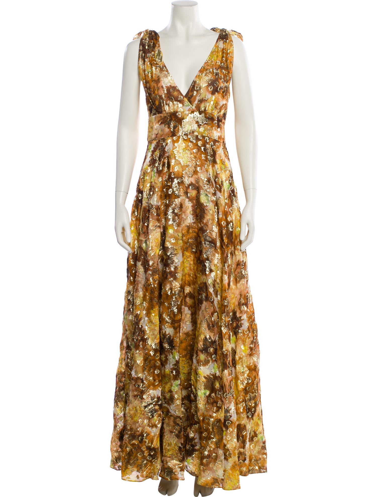 LoveShackFancy Floral Print Long Dress