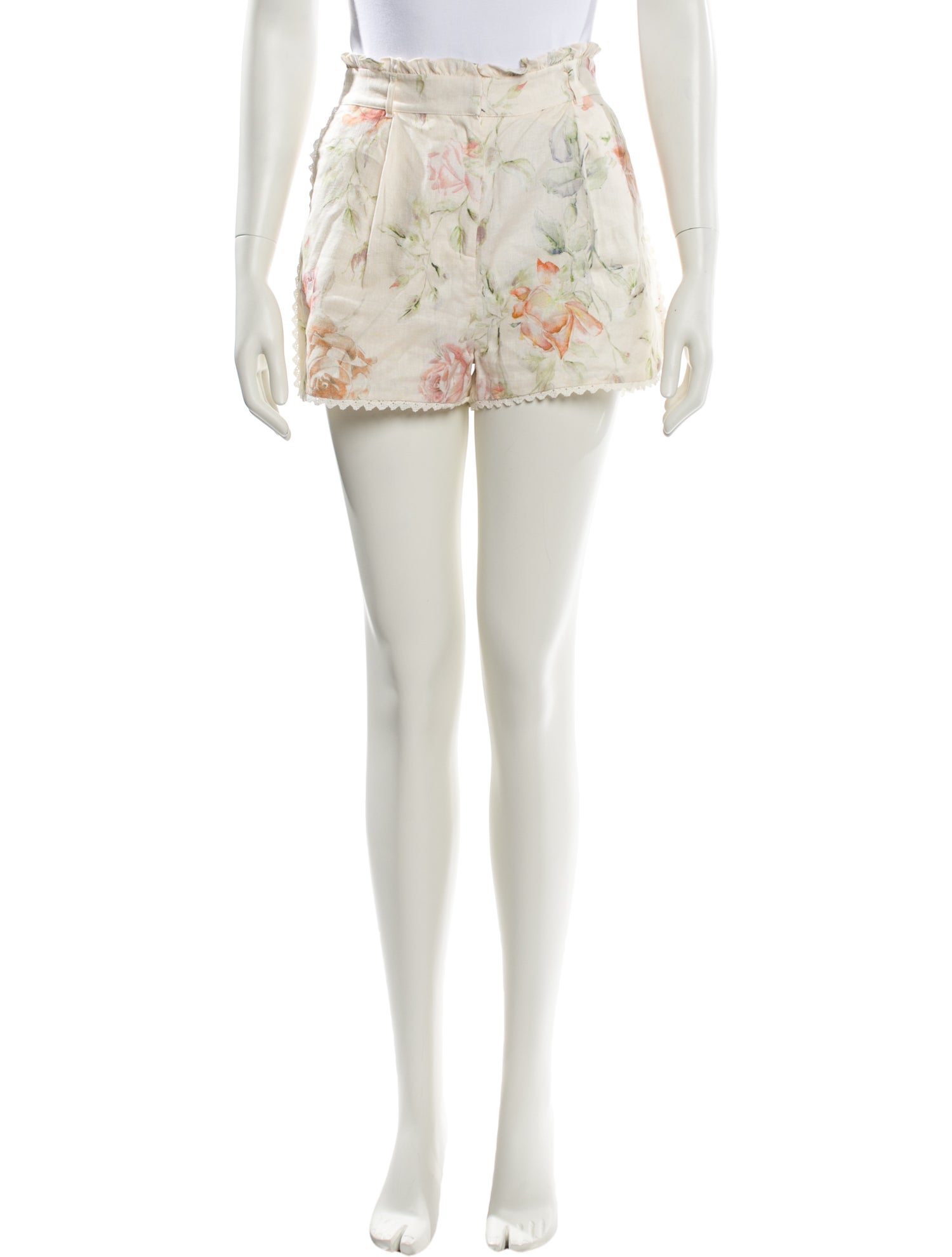 LoveShackFancy Linen Mini Shorts