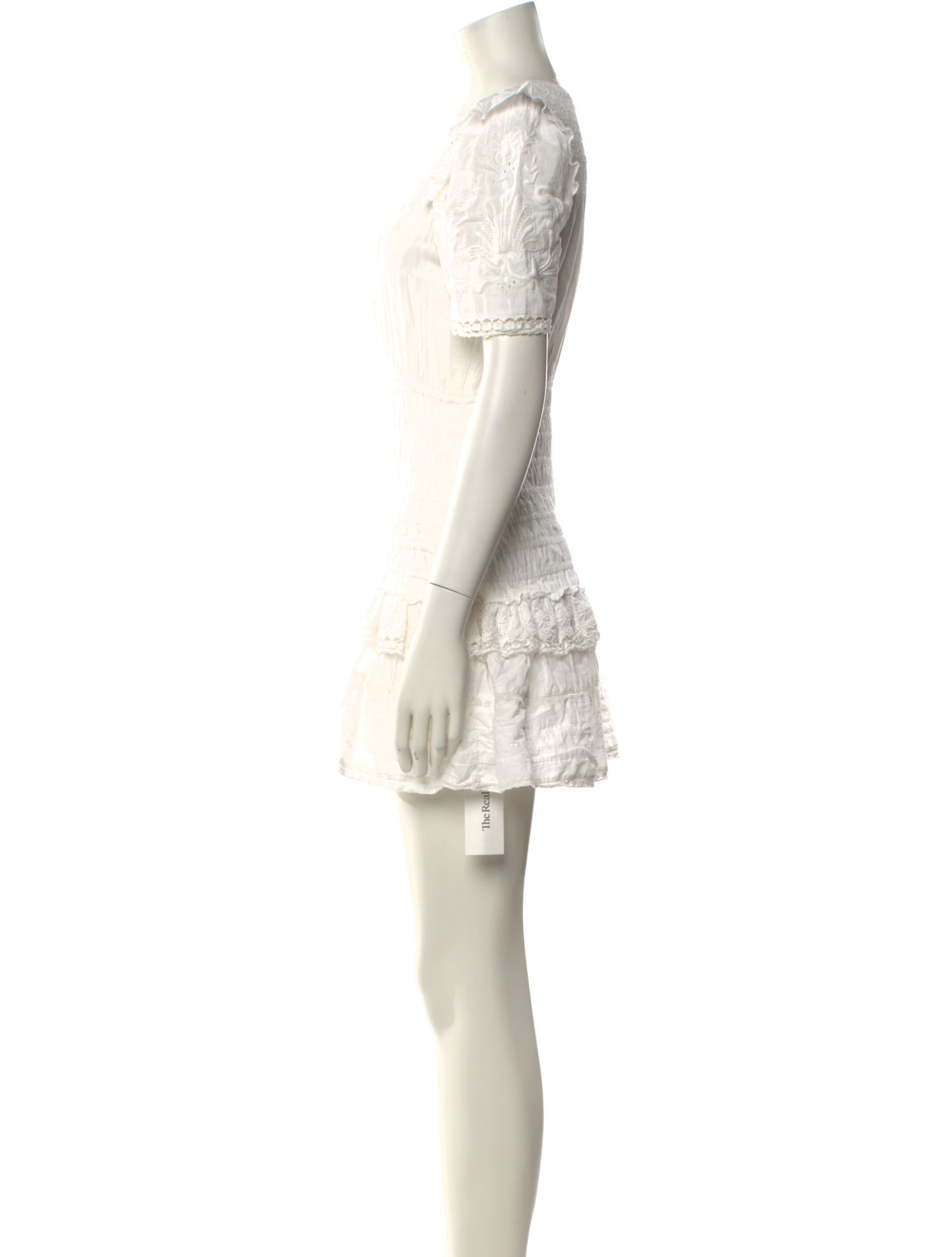 LoveShackFancy V-Neck Mini Dress