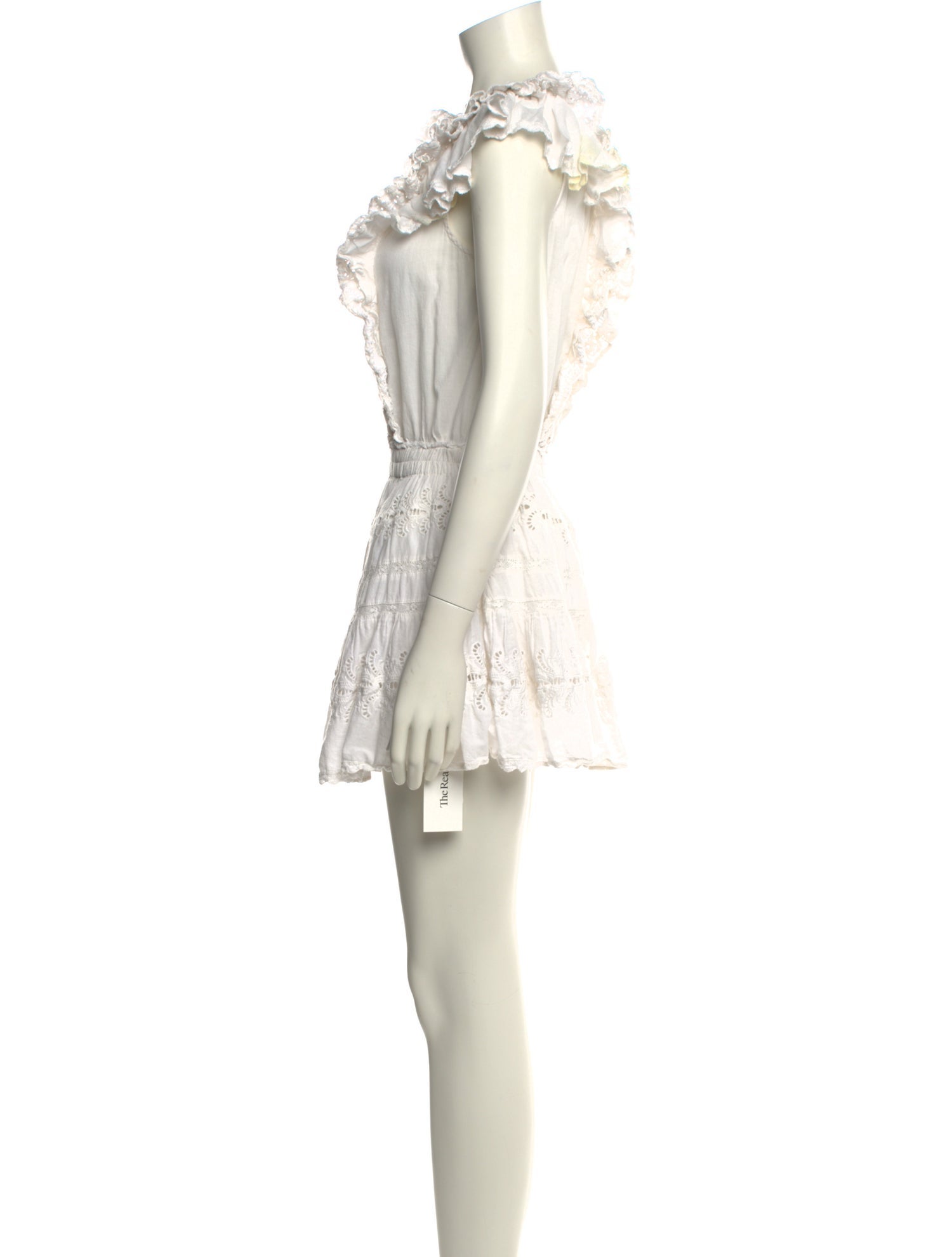 LoveShackFancy Square Neckline Mini Dress