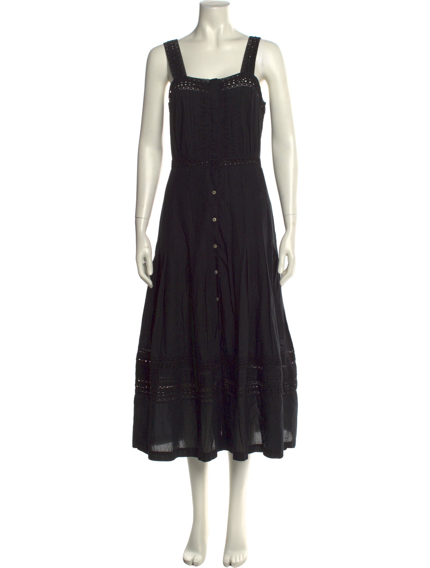 LoveShackFancy Square Neckline Long Dress