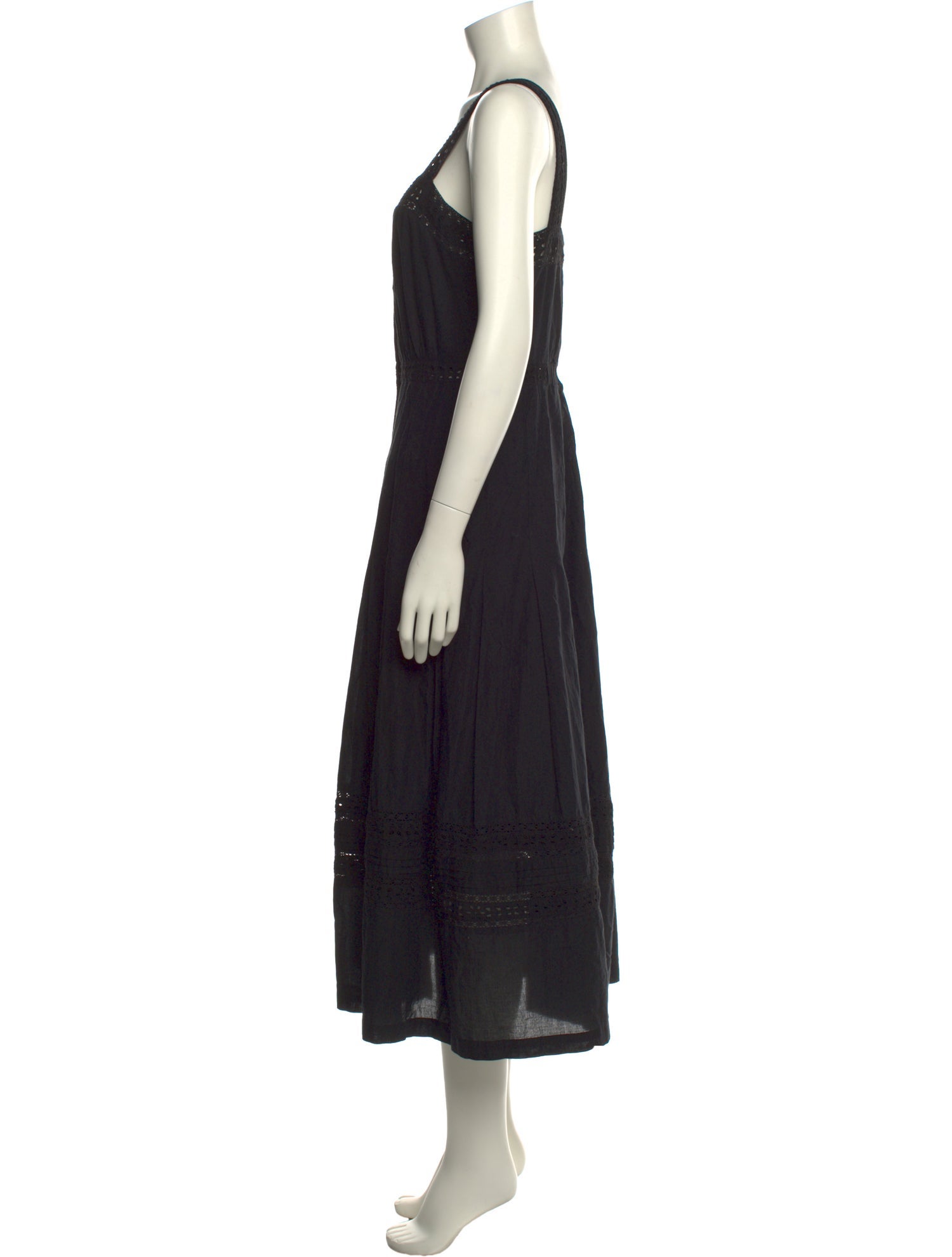 LoveShackFancy Square Neckline Long Dress