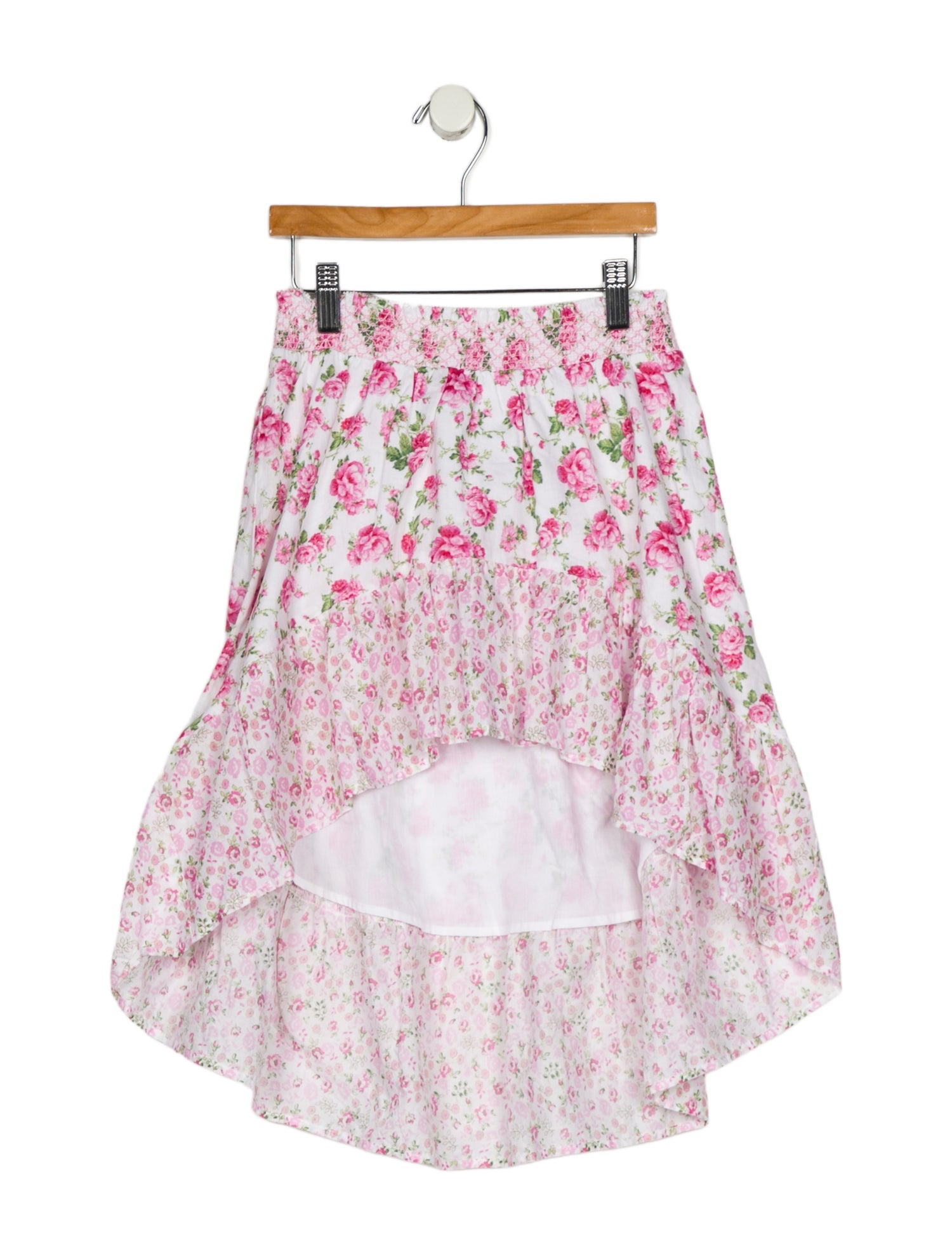 LoveShackFancy Girls' Ruffle Print Skirt