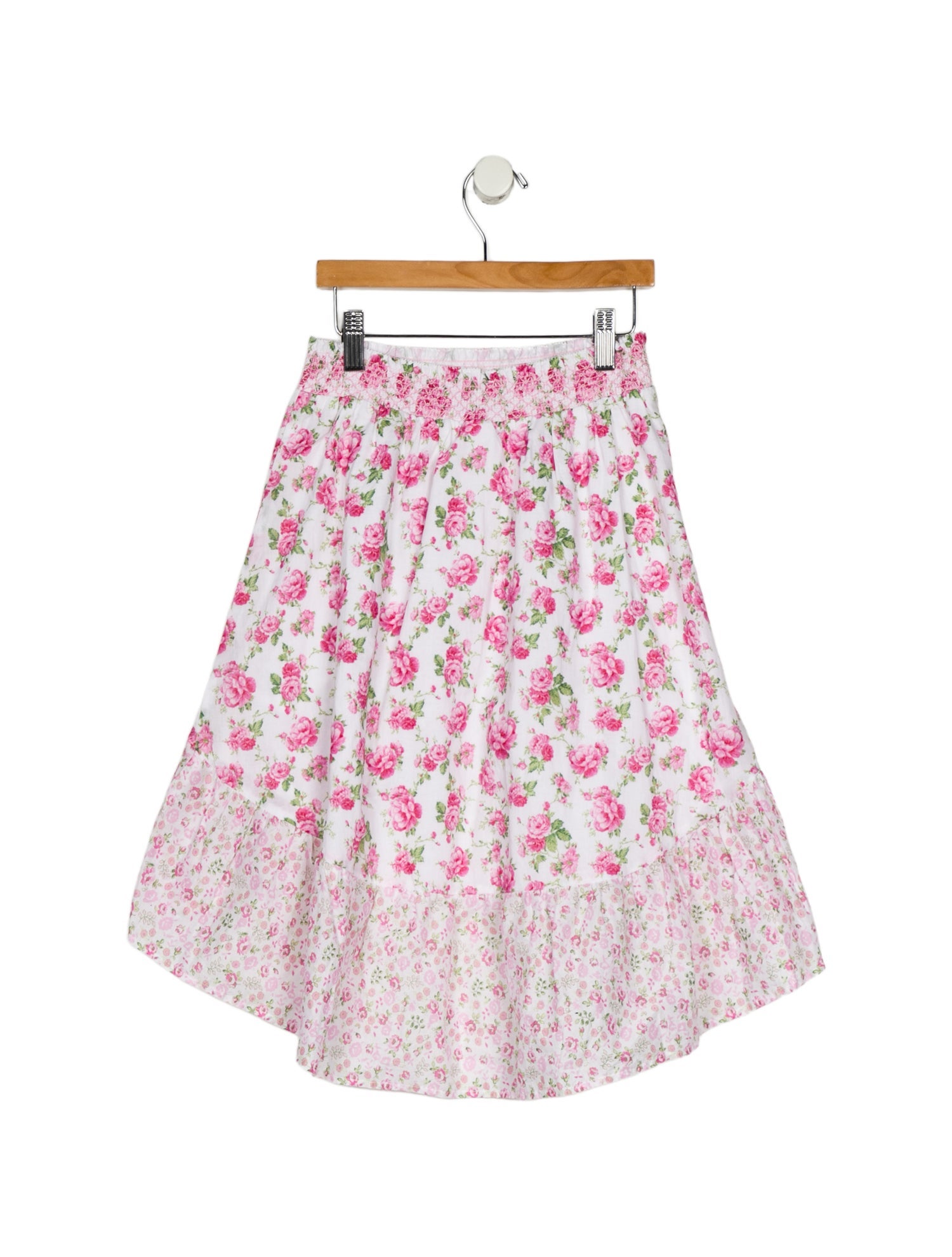 LoveShackFancy Girls' Ruffle Print Skirt