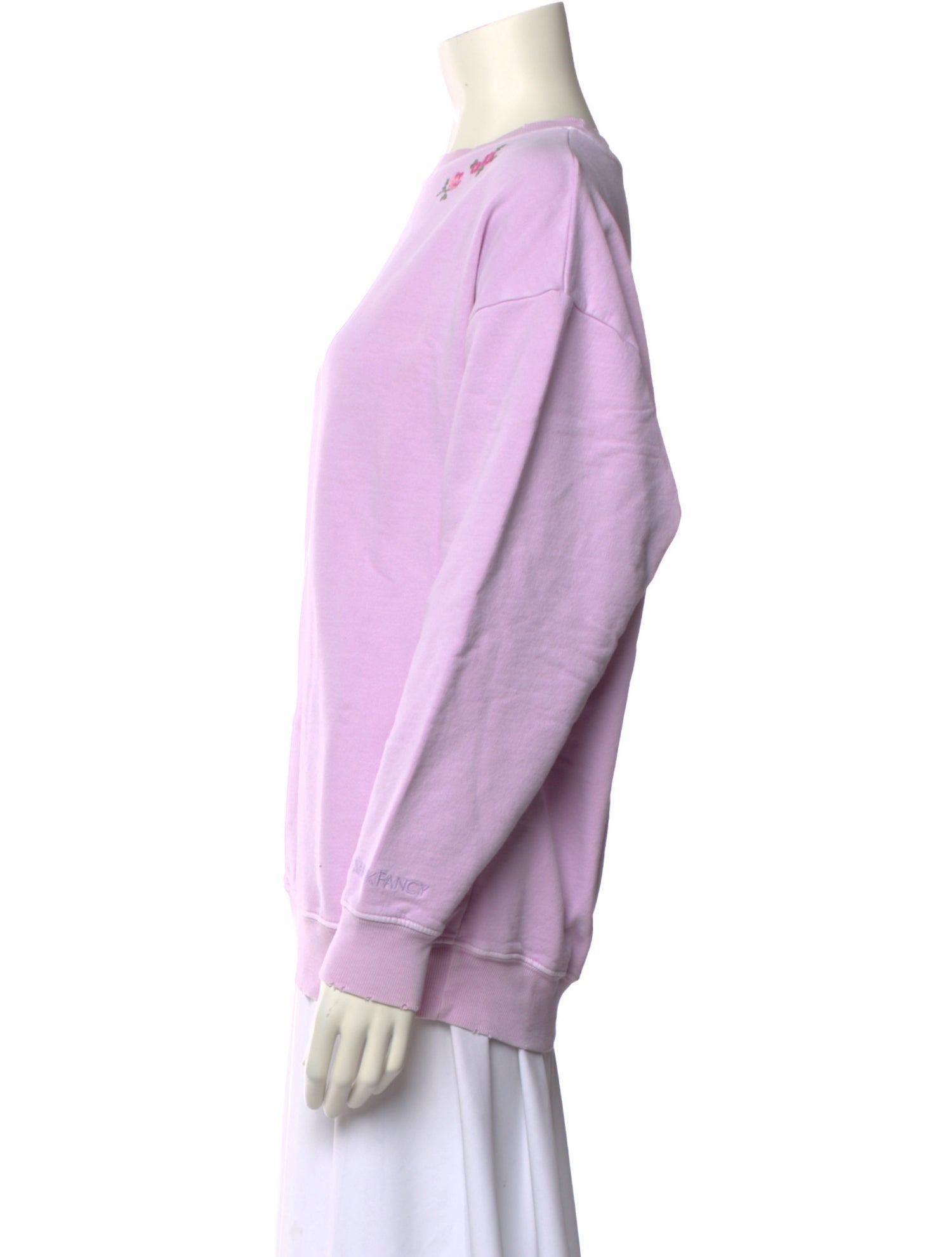 LoveShackFancy Bateau Neckline Long Sleeve Sweatshirt