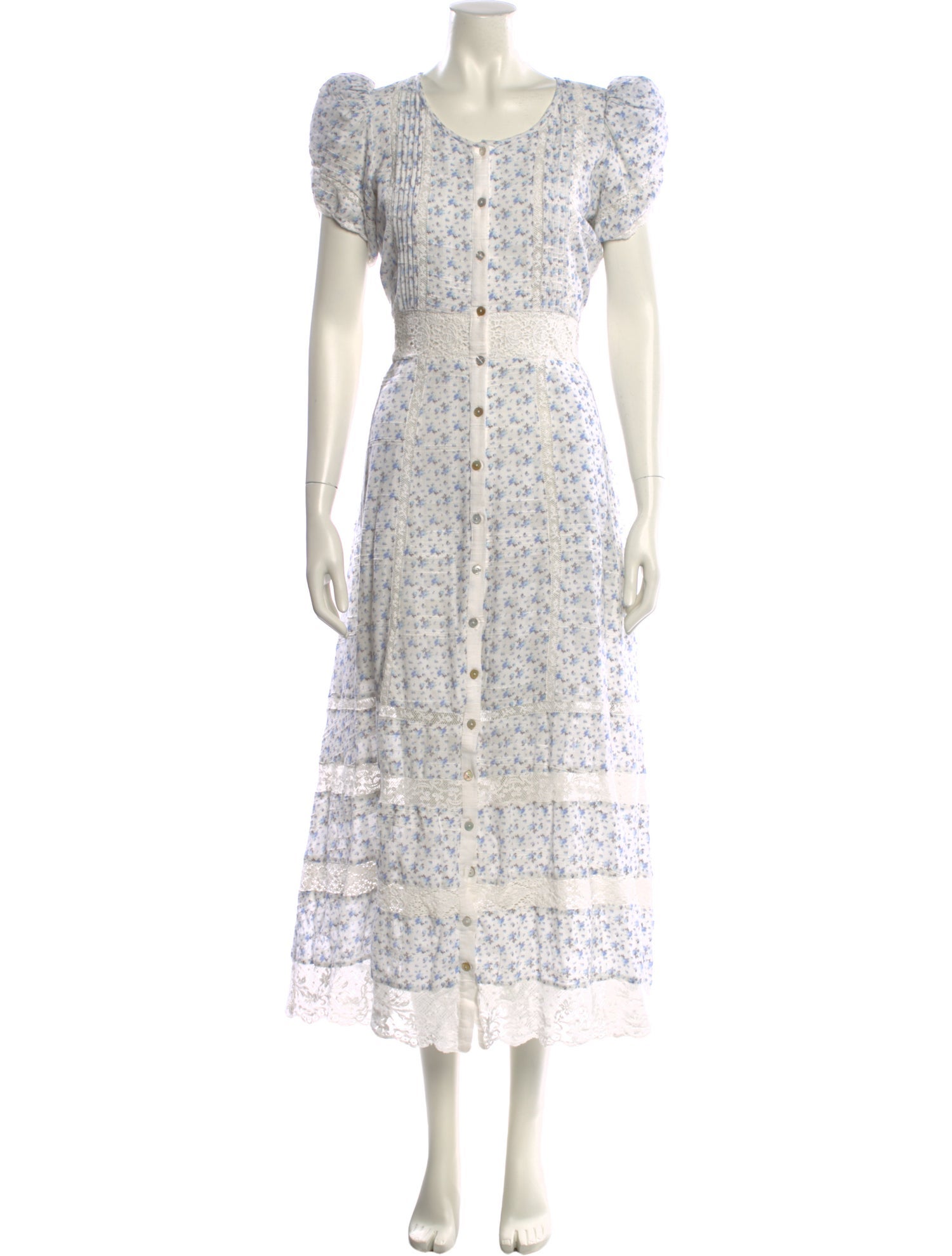 LoveShackFancy Floral Print Long Dress