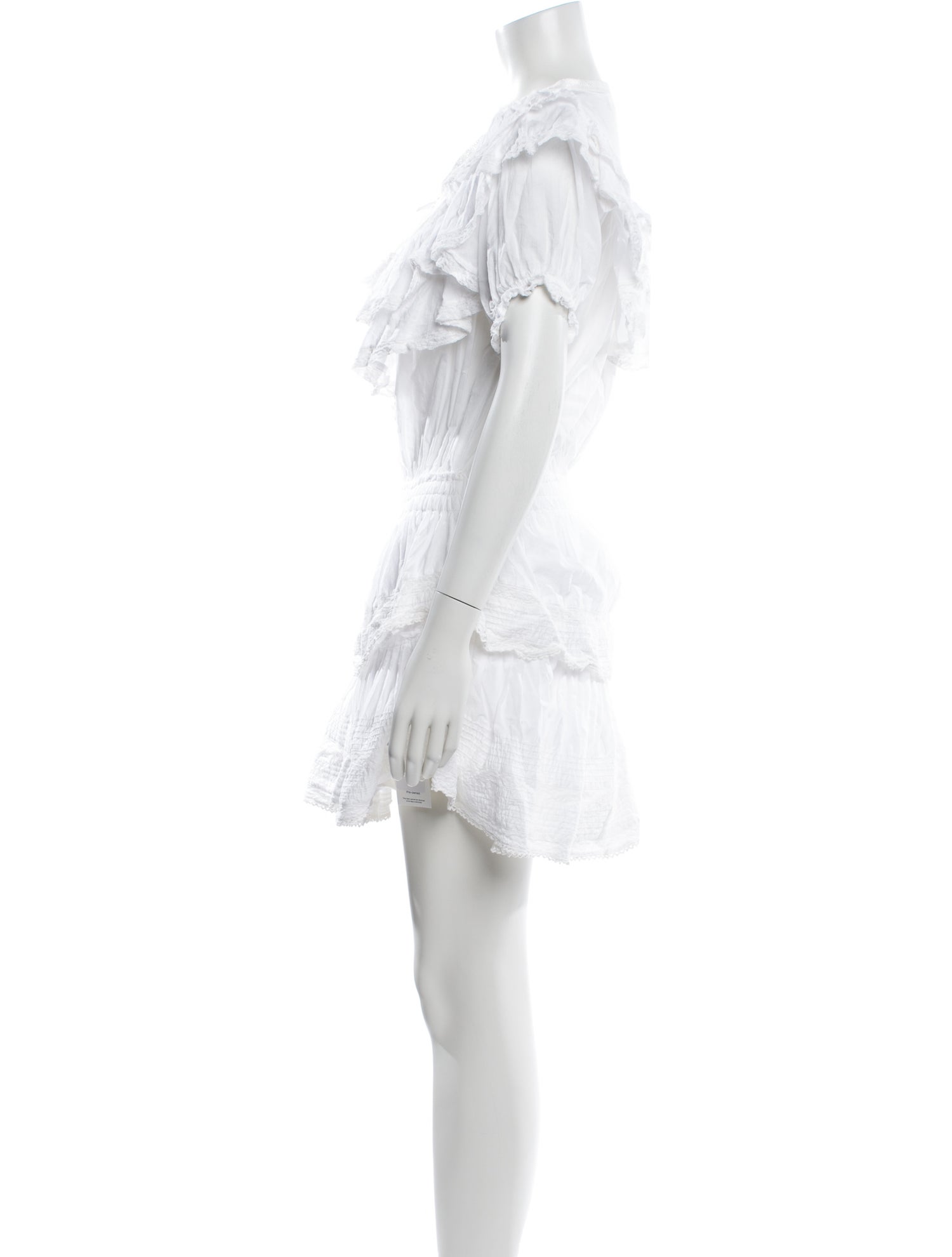 LoveShackFancy Scoop Neck Mini Dress