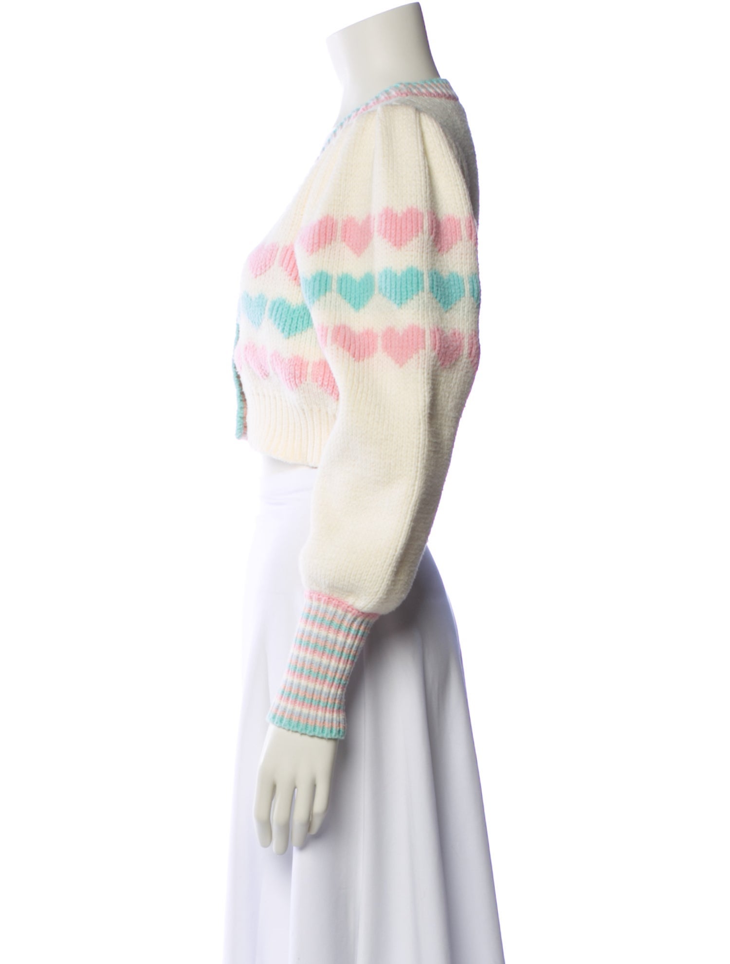 LoveShackFancy Striped V-Neck Sweater