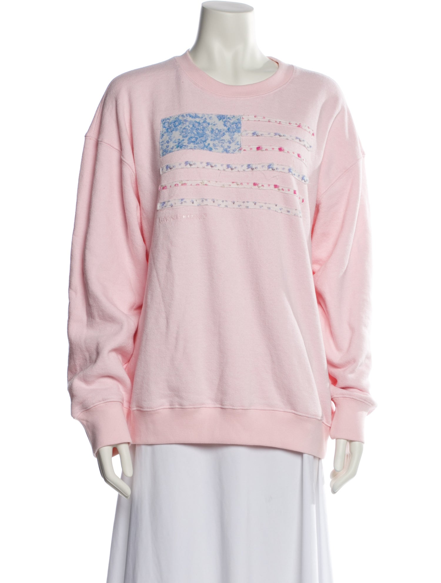 LoveShackFancy Crew Neck Long Sleeve Sweatshirt